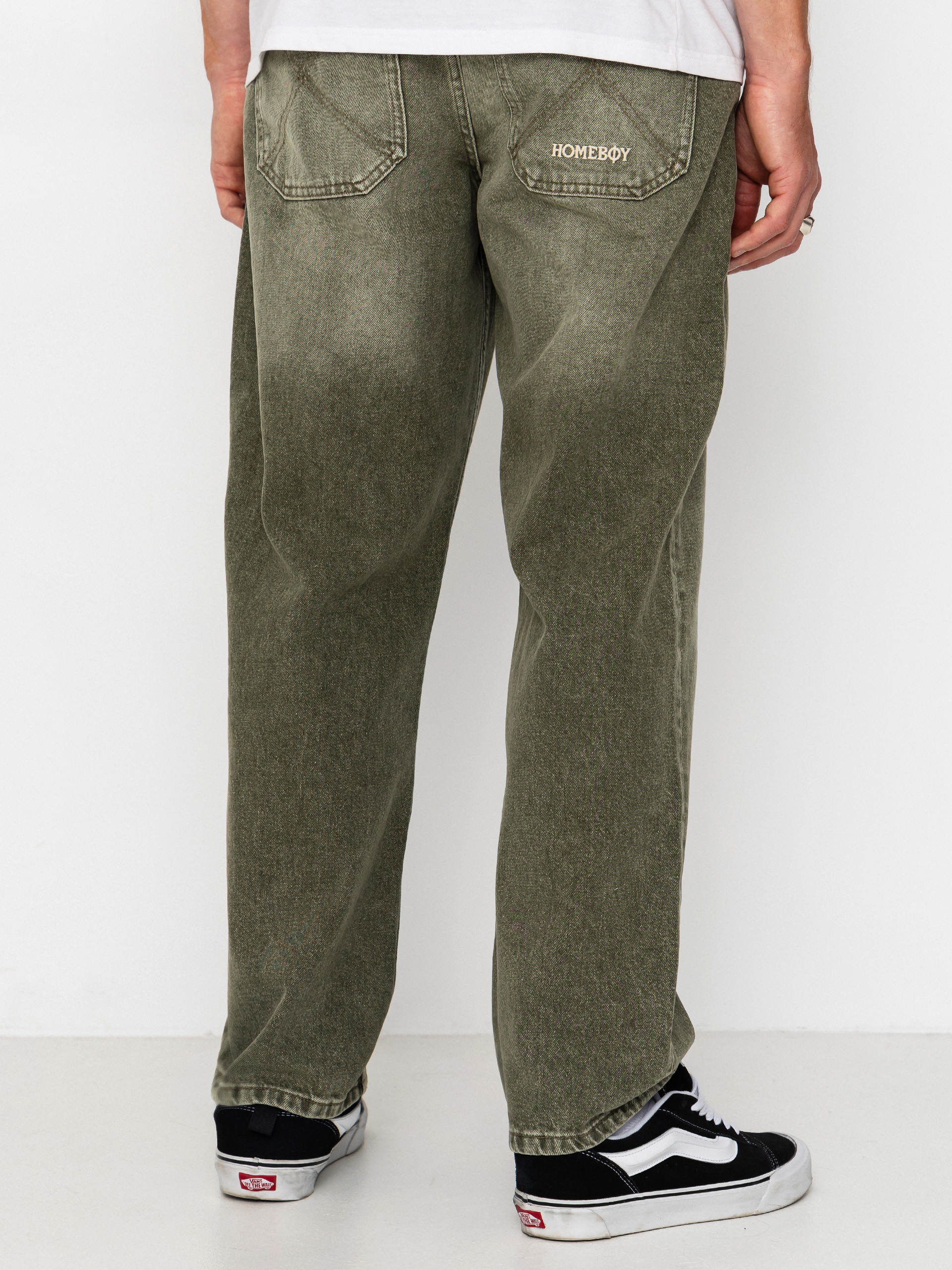 Панталони Homeboy X Tra Baggy Dye Denim (washed green)