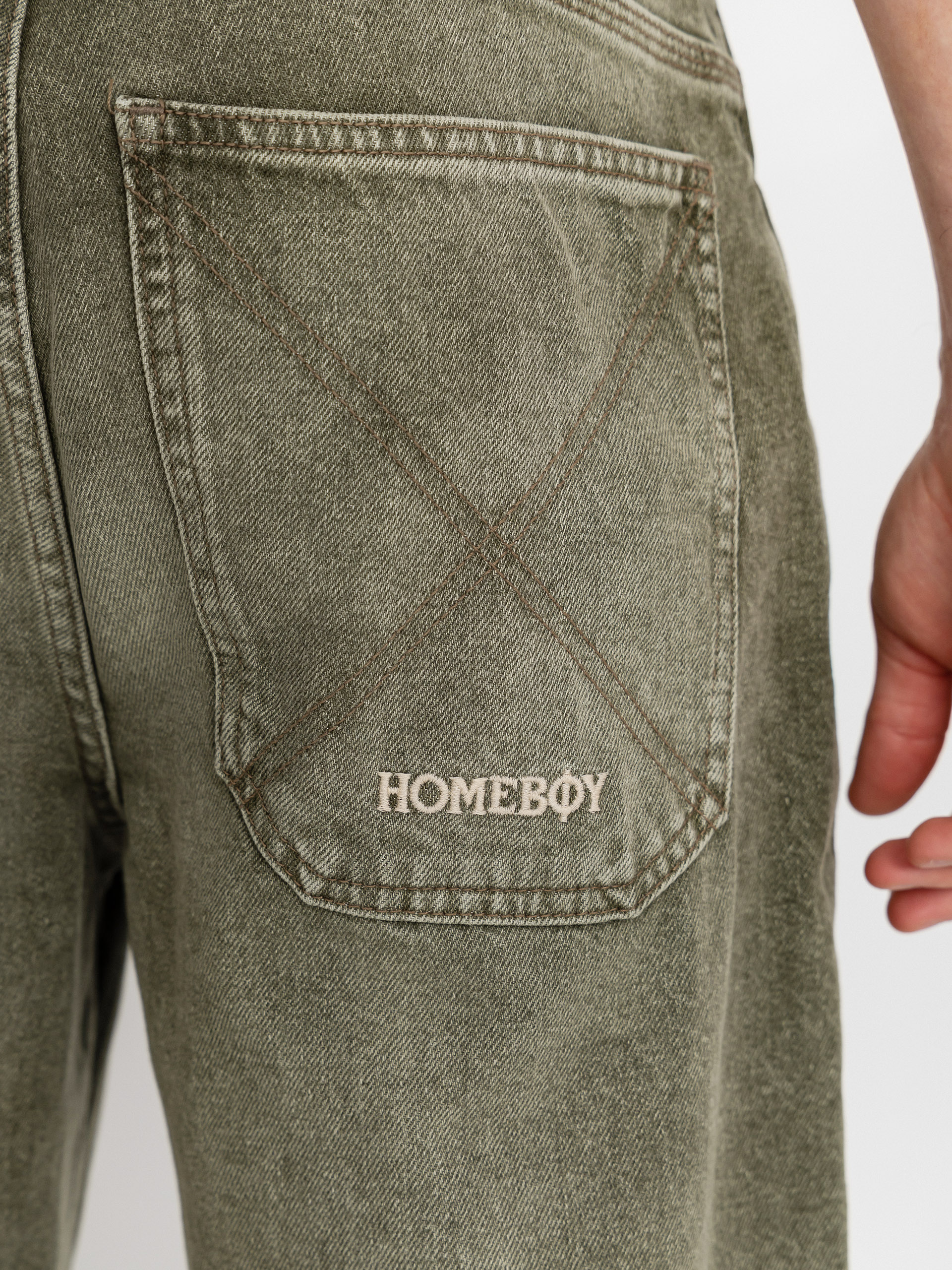 Панталони Homeboy X Tra Baggy Dye Denim (washed green)