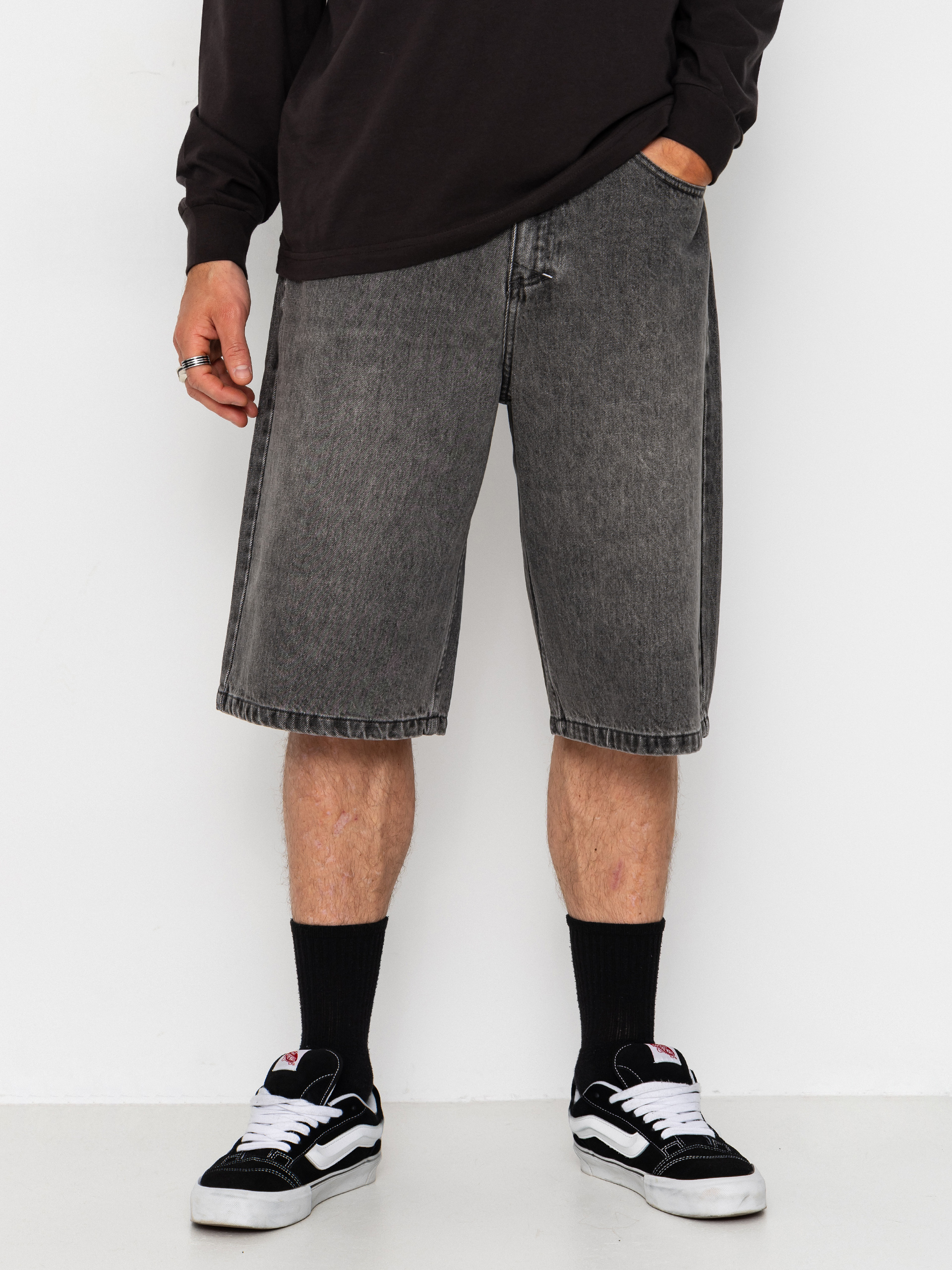 Къси панталони MassDnm Jeans Slang (grey)