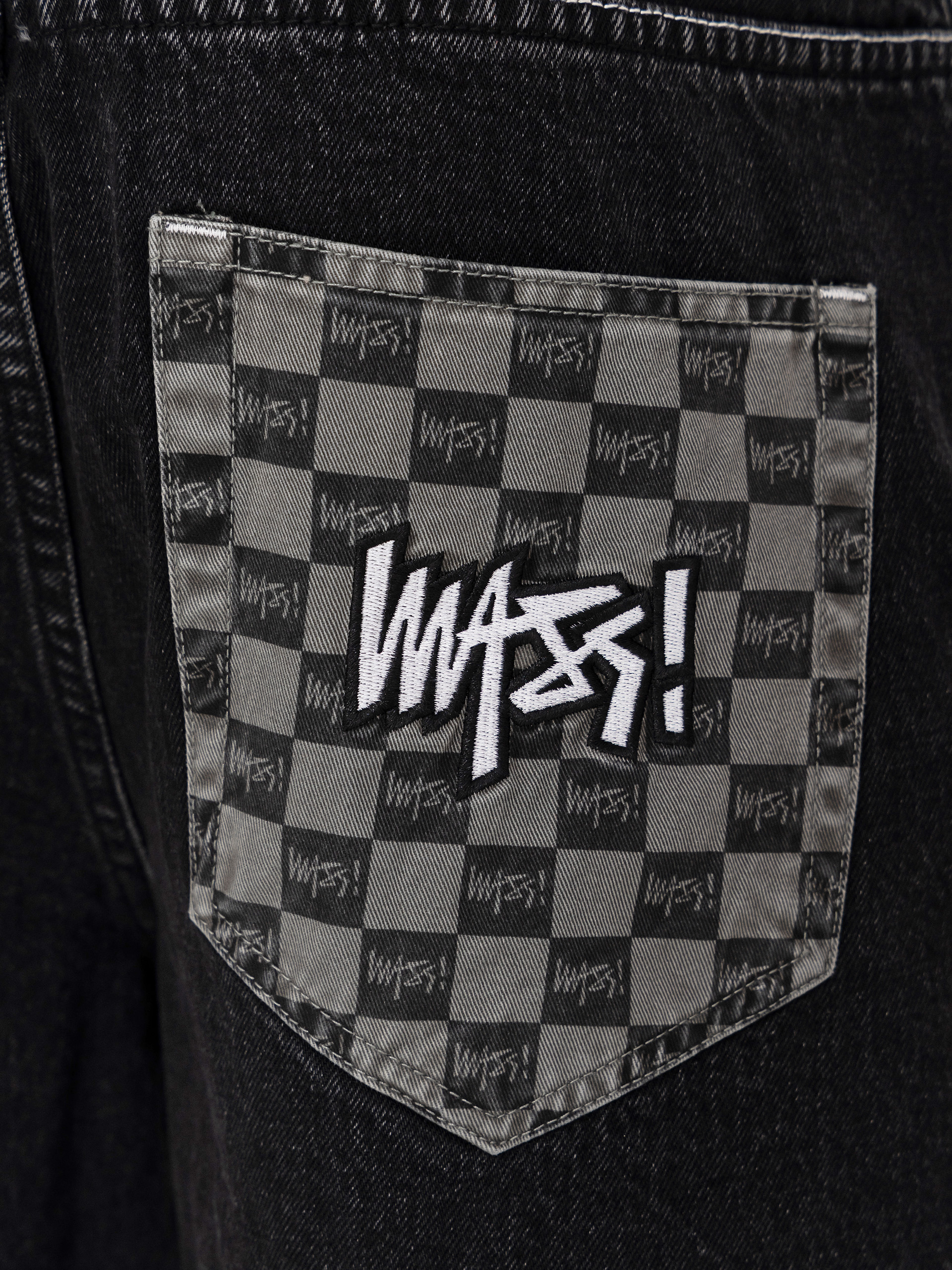 Къси панталони MassDnm Jeans Higher (black washed)