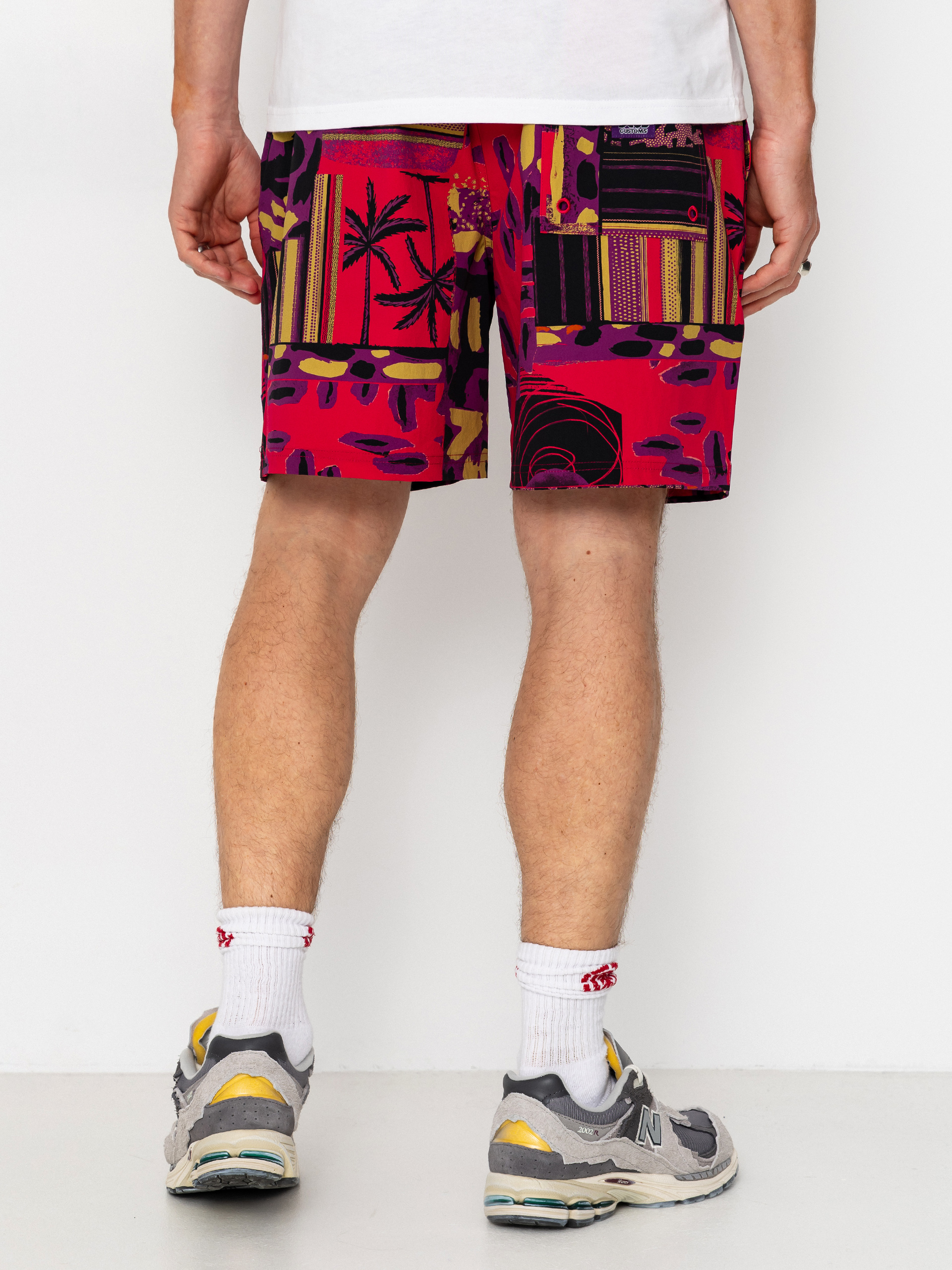 Къси панталони Deus Ex Machina Freamon Swim (melon red)