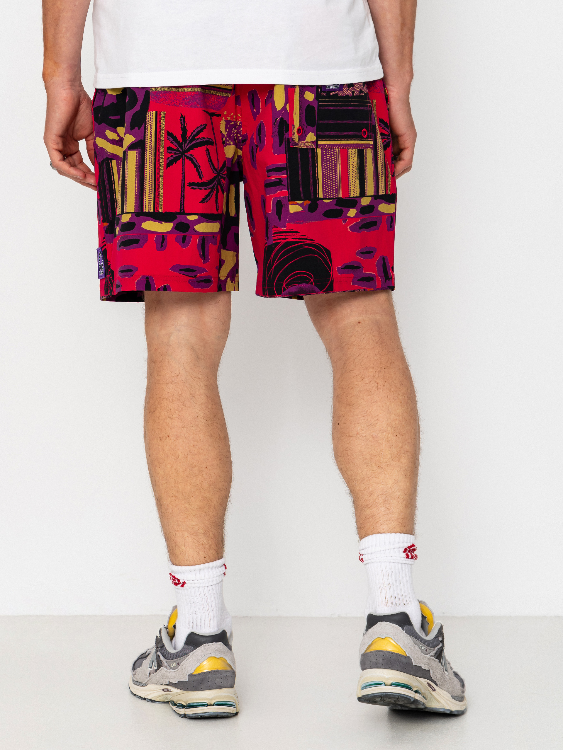 Къси панталони Deus Ex Machina Freamon Swim (melon red)