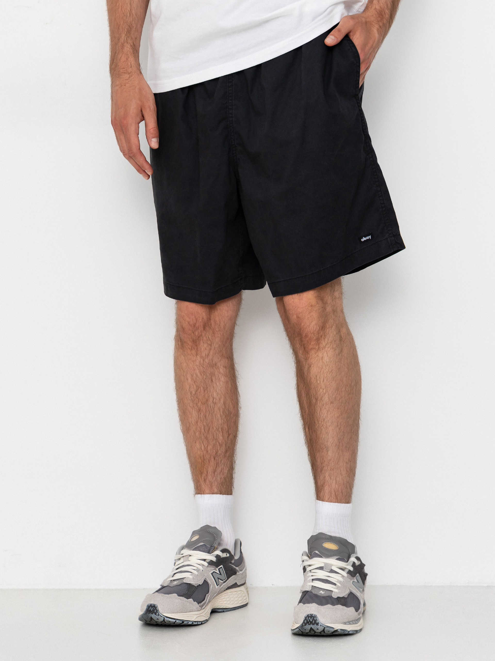 Къси панталони OBEY Easy Trail (black faded wash)