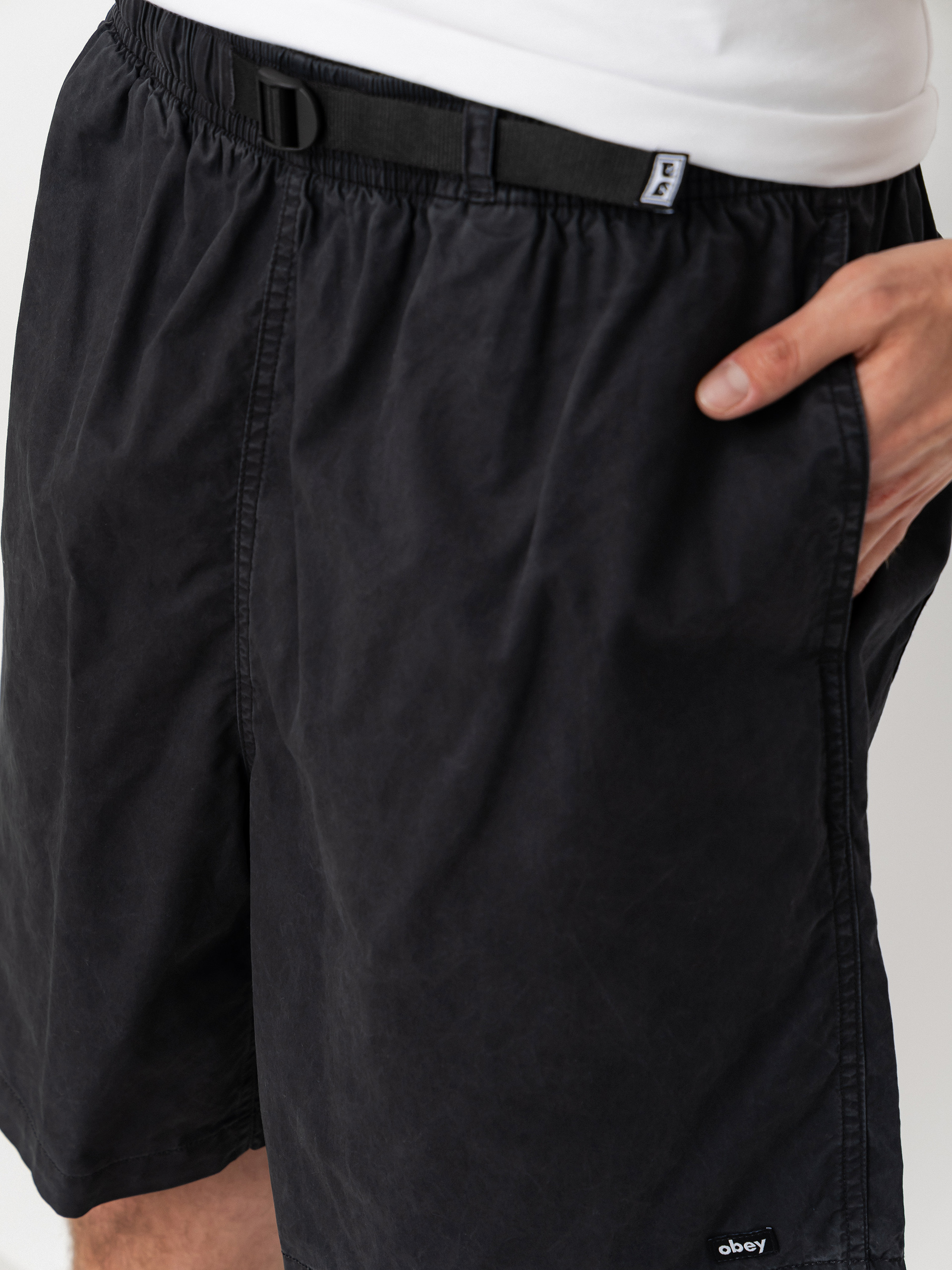 Къси панталони OBEY Easy Trail (black faded wash)