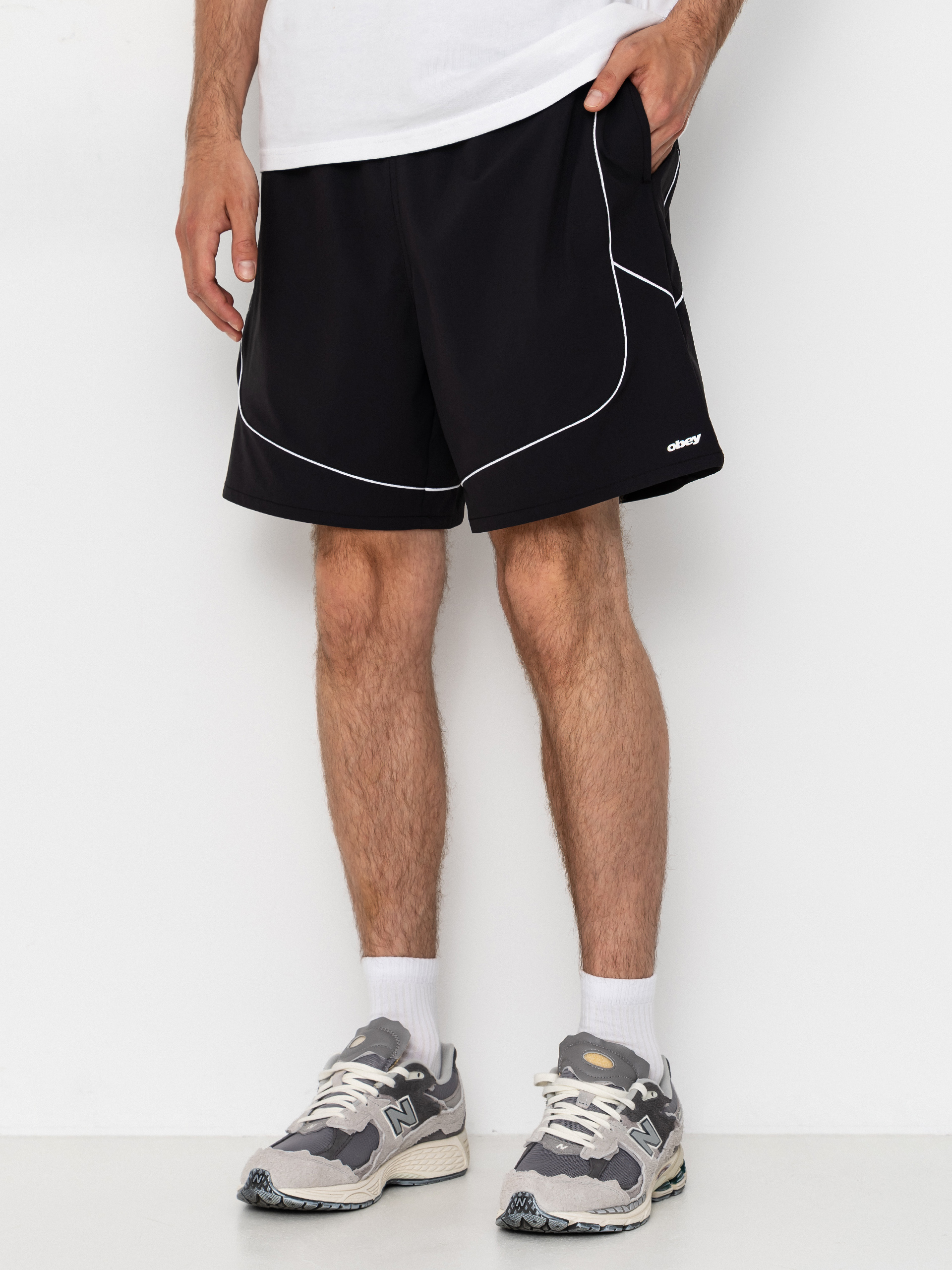 Къси панталони OBEY Corner (black)