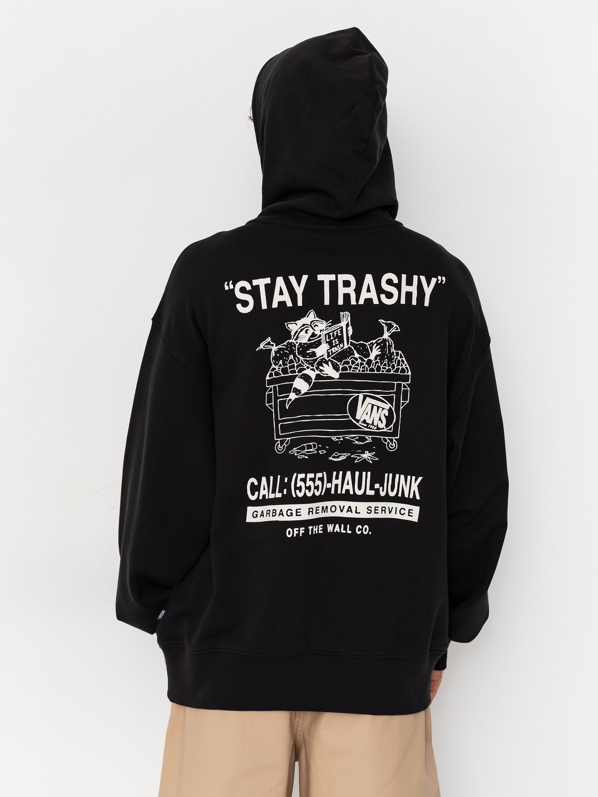 Суитшърт с качулка Vans Trashy HD (black)