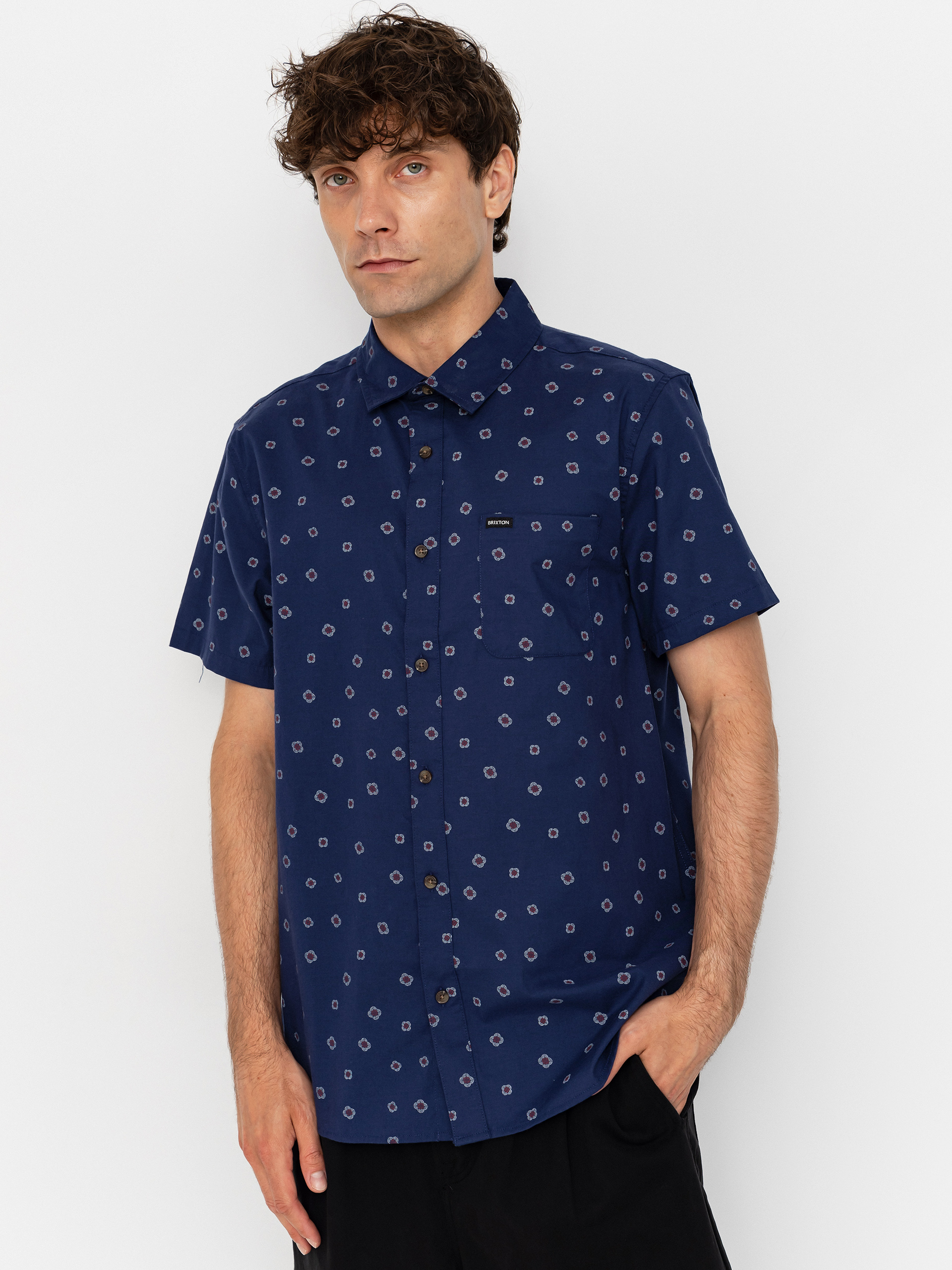u0420u0438u0437u0430 Brixton Charter Print (midnight blue geo)