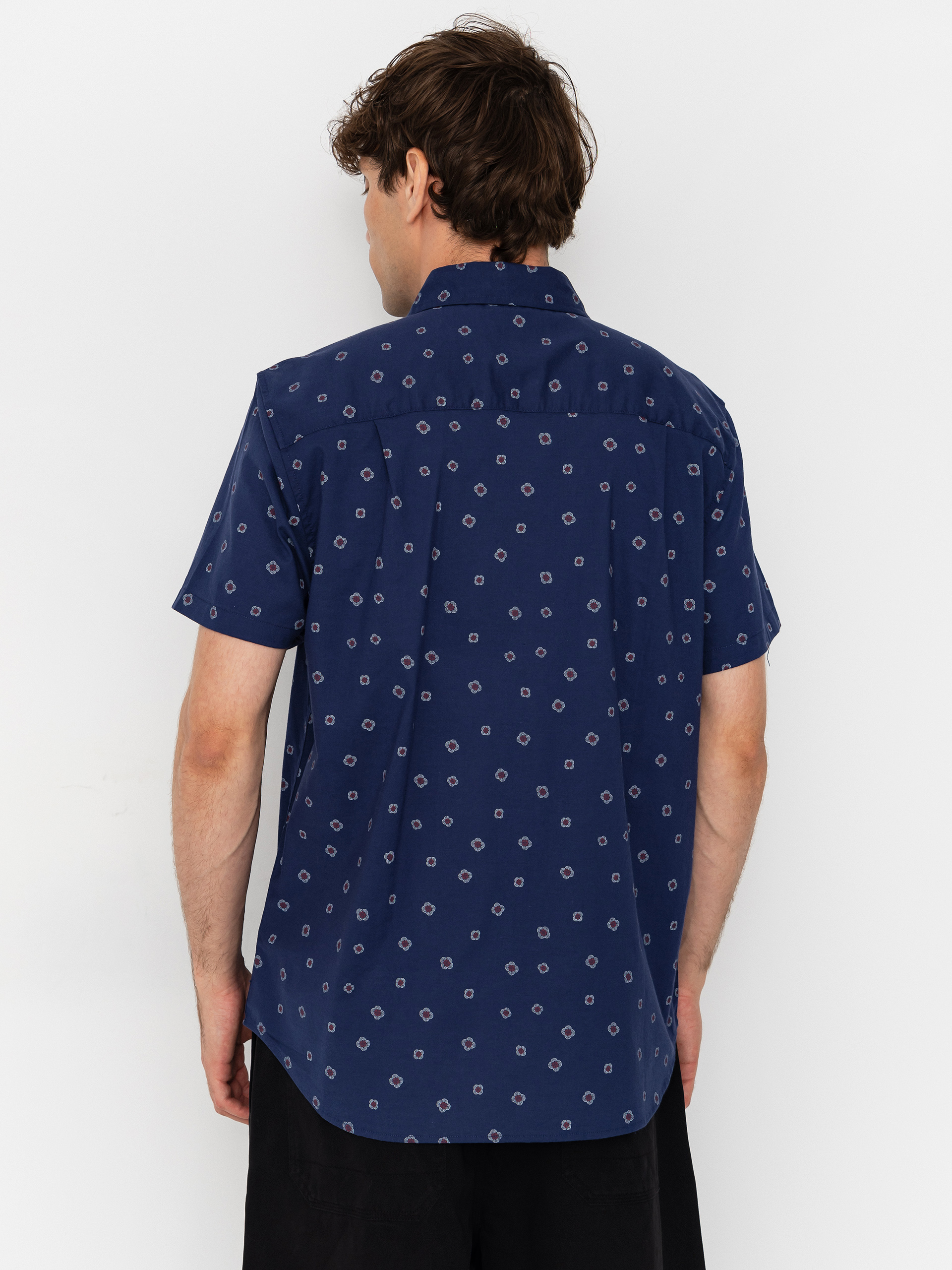 Риза Brixton Charter Print (midnight blue geo)