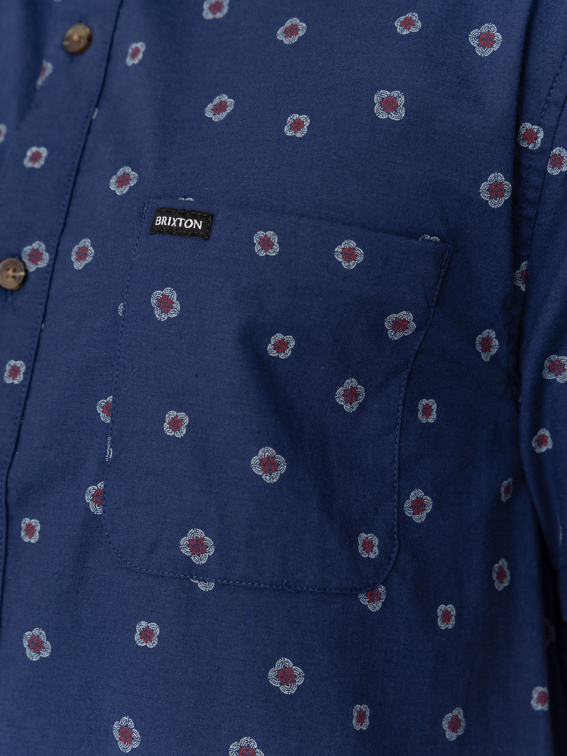 Риза Brixton Charter Print (midnight blue geo)