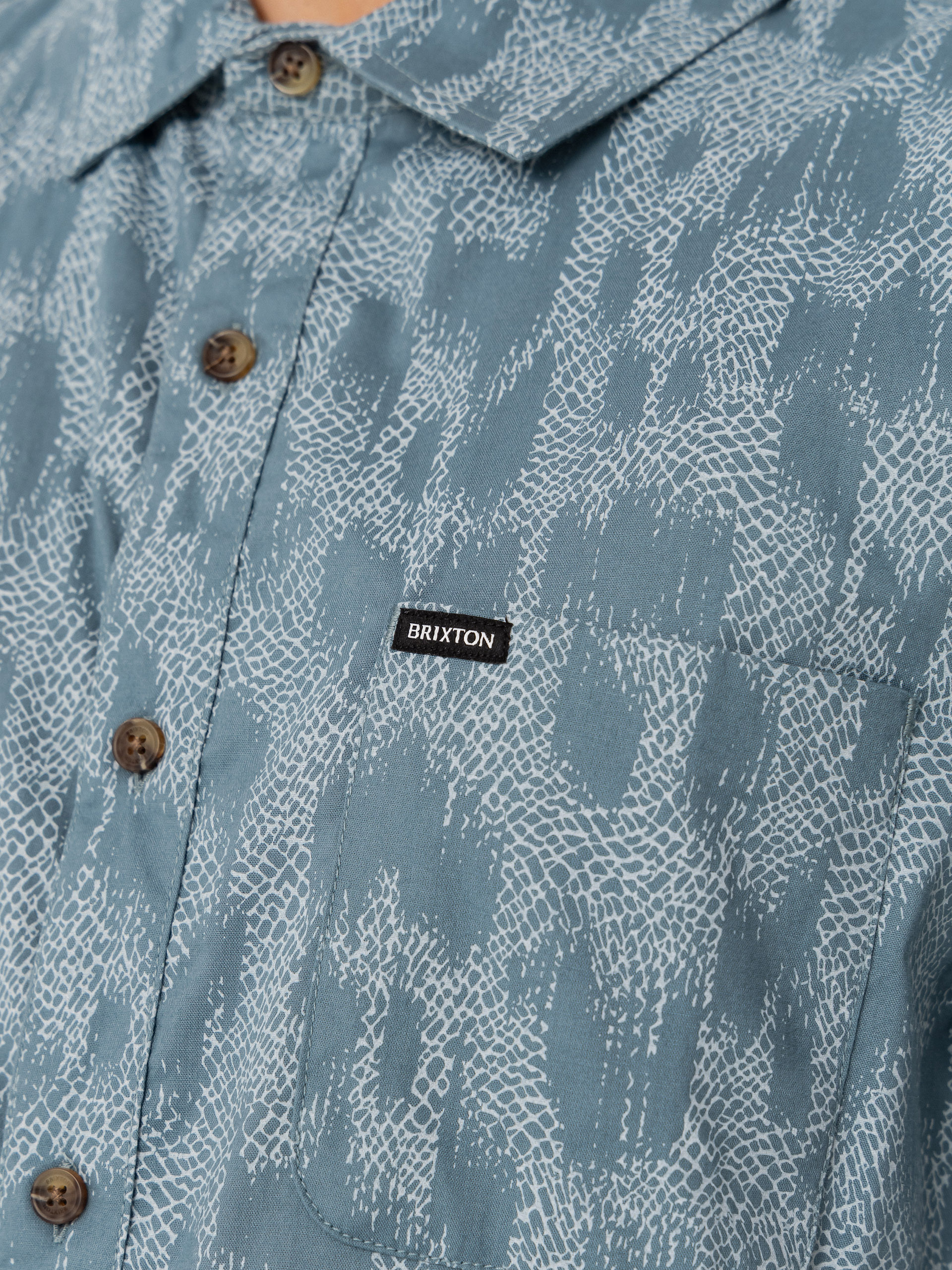 Риза Brixton Charter Print (trooper crackle paint)