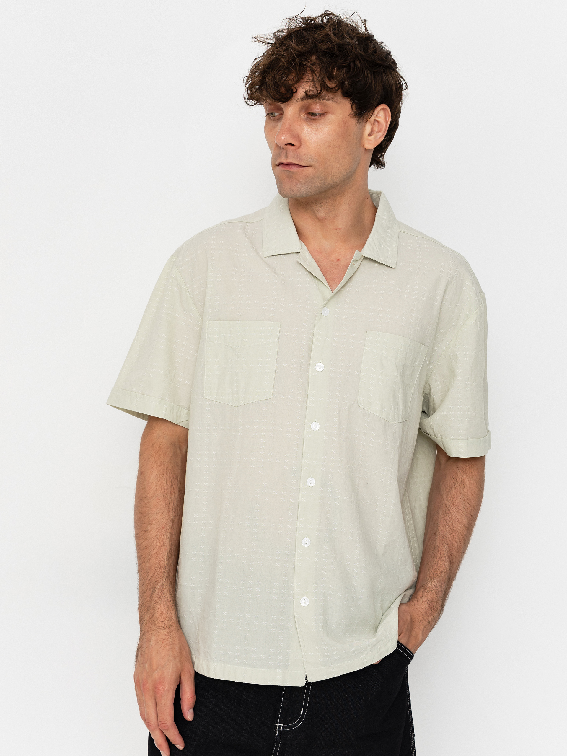 u0420u0438u0437u0430 Brixton The Vintage (sea foam jacquard check)