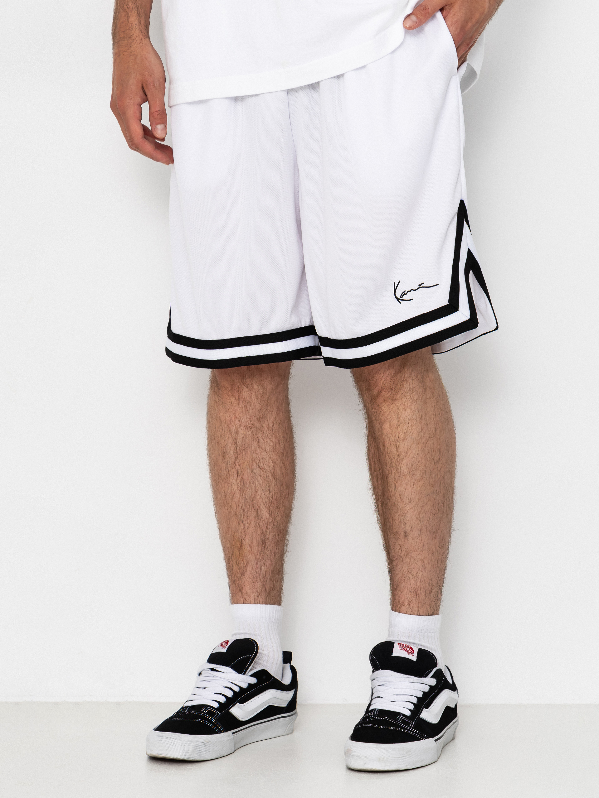 Къси панталони Karl Kani Signature Mesh (white/black)