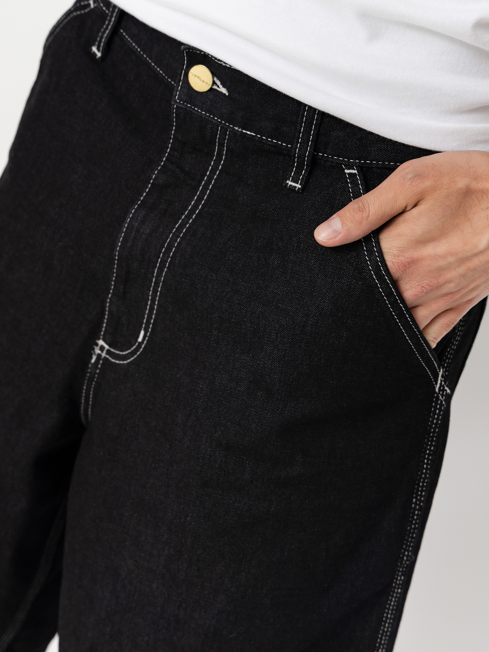 Къси панталони Carhartt WIP Simple (black one wash)