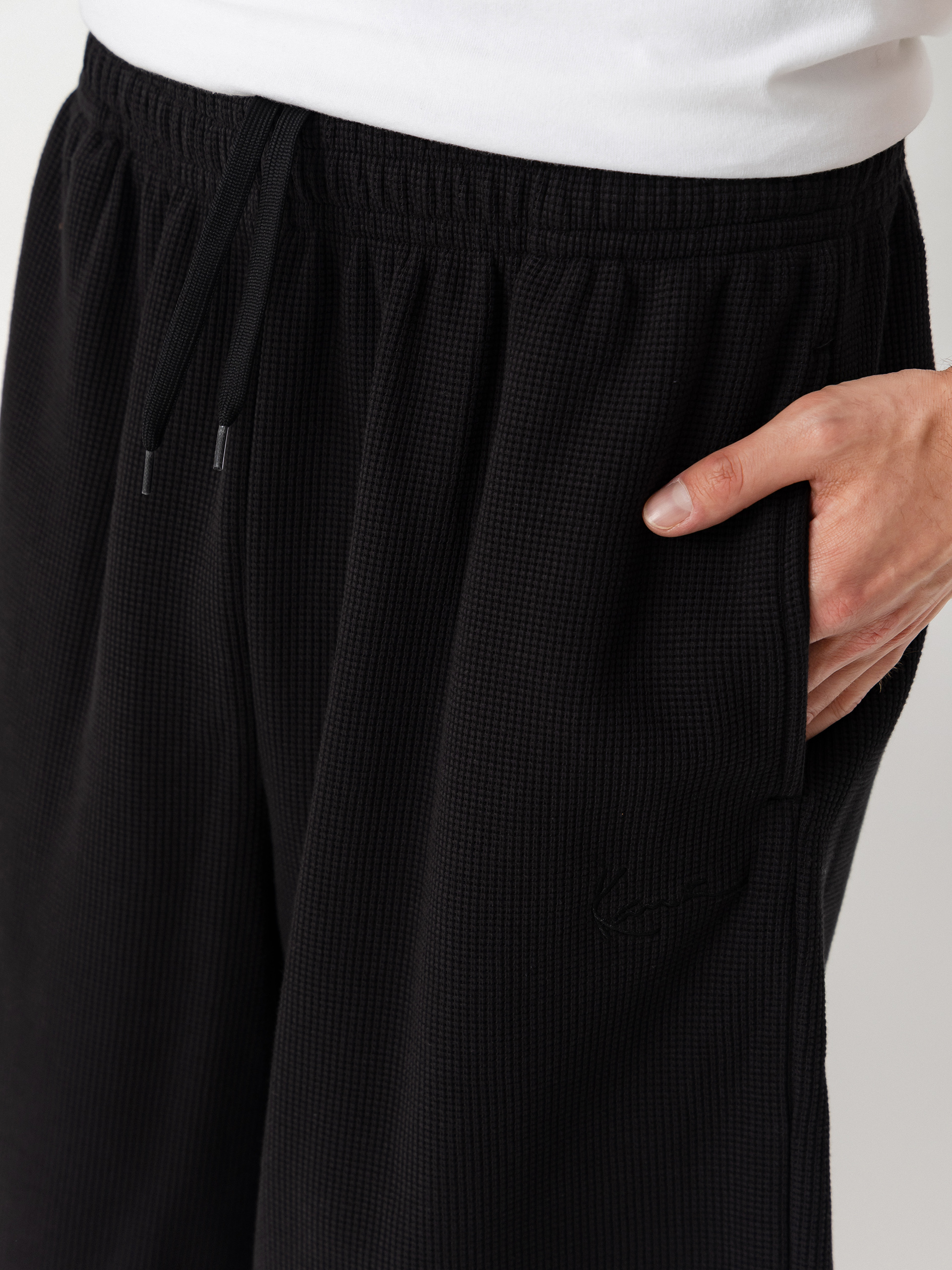 Къси панталони Karl Kani Signature Waffle (black)