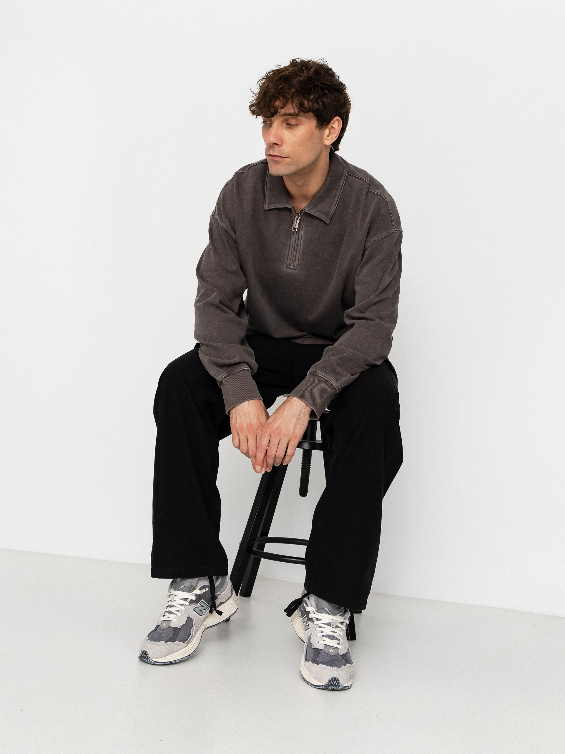 Суитшърт Carhartt WIP Harper Polo (tobacco)