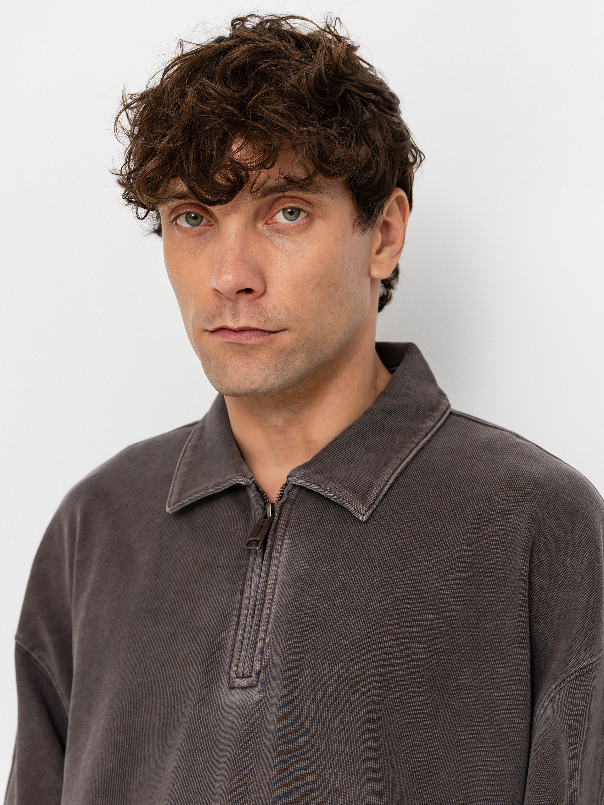 Суитшърт Carhartt WIP Harper Polo (tobacco)