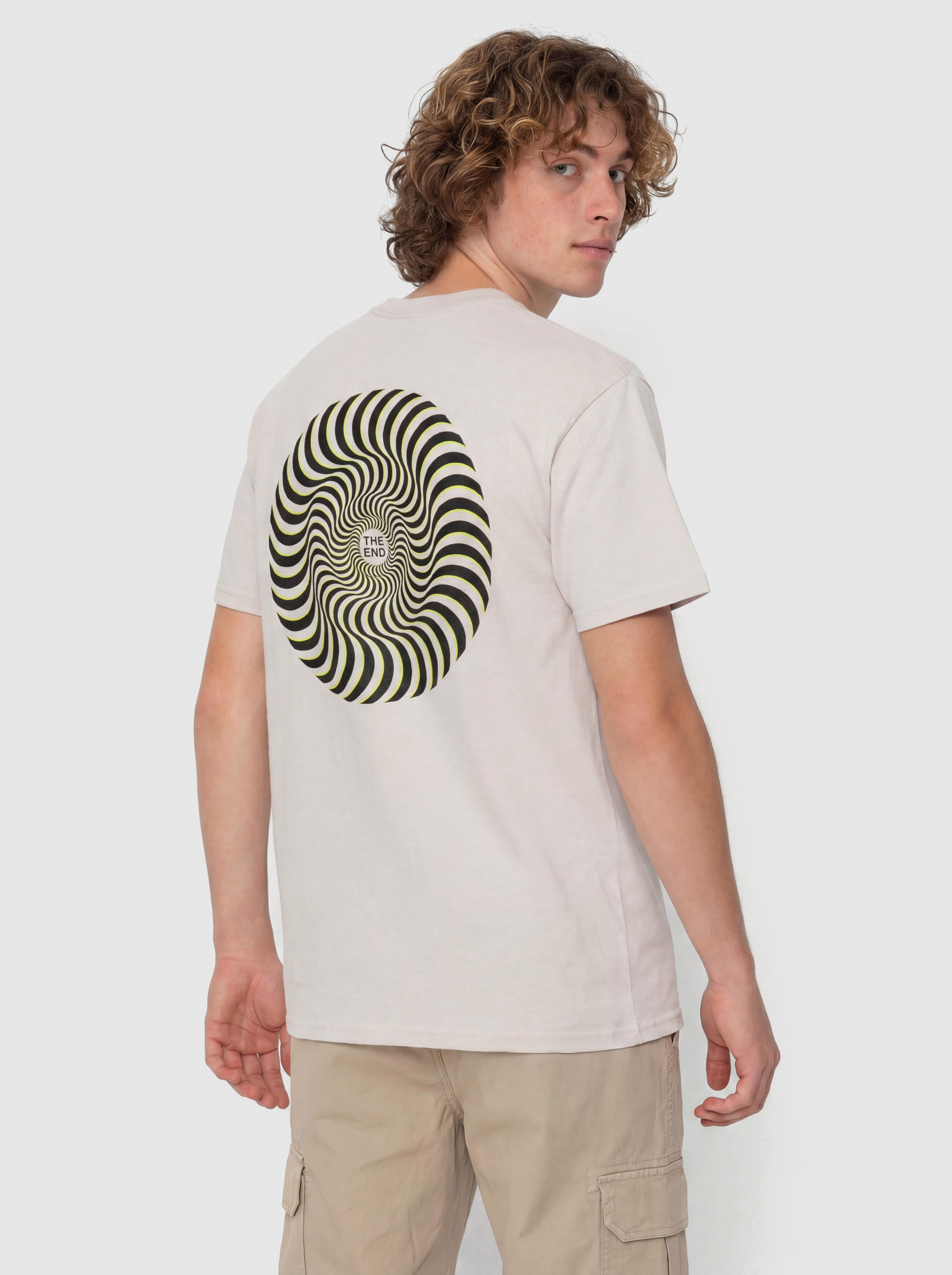 Тениска Spitfire Classic Swirl Overlay (ice grey w/black green prints)