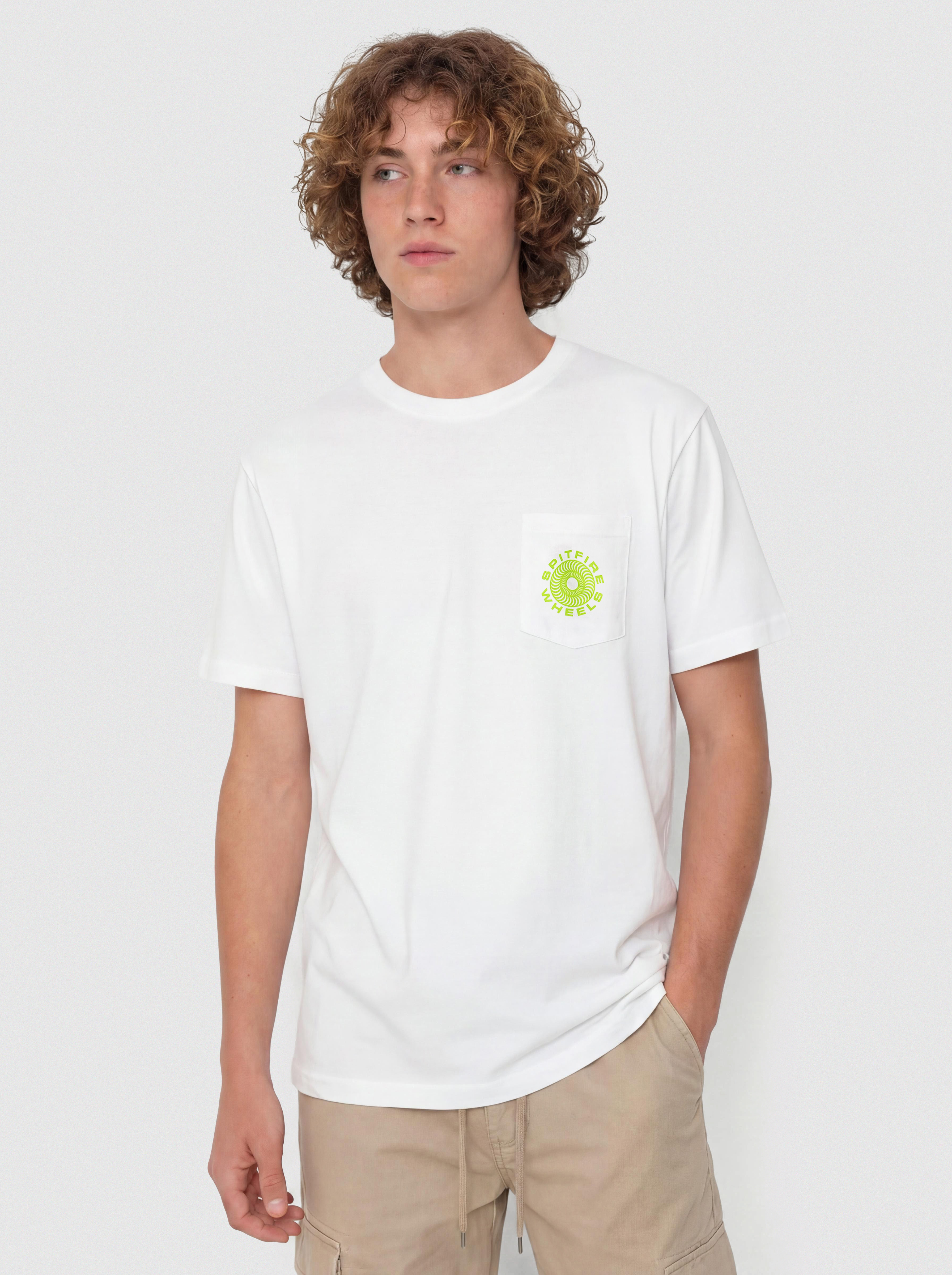 Тениска Spitfire Classic 87 Swirl Fill (white w/green black prints)