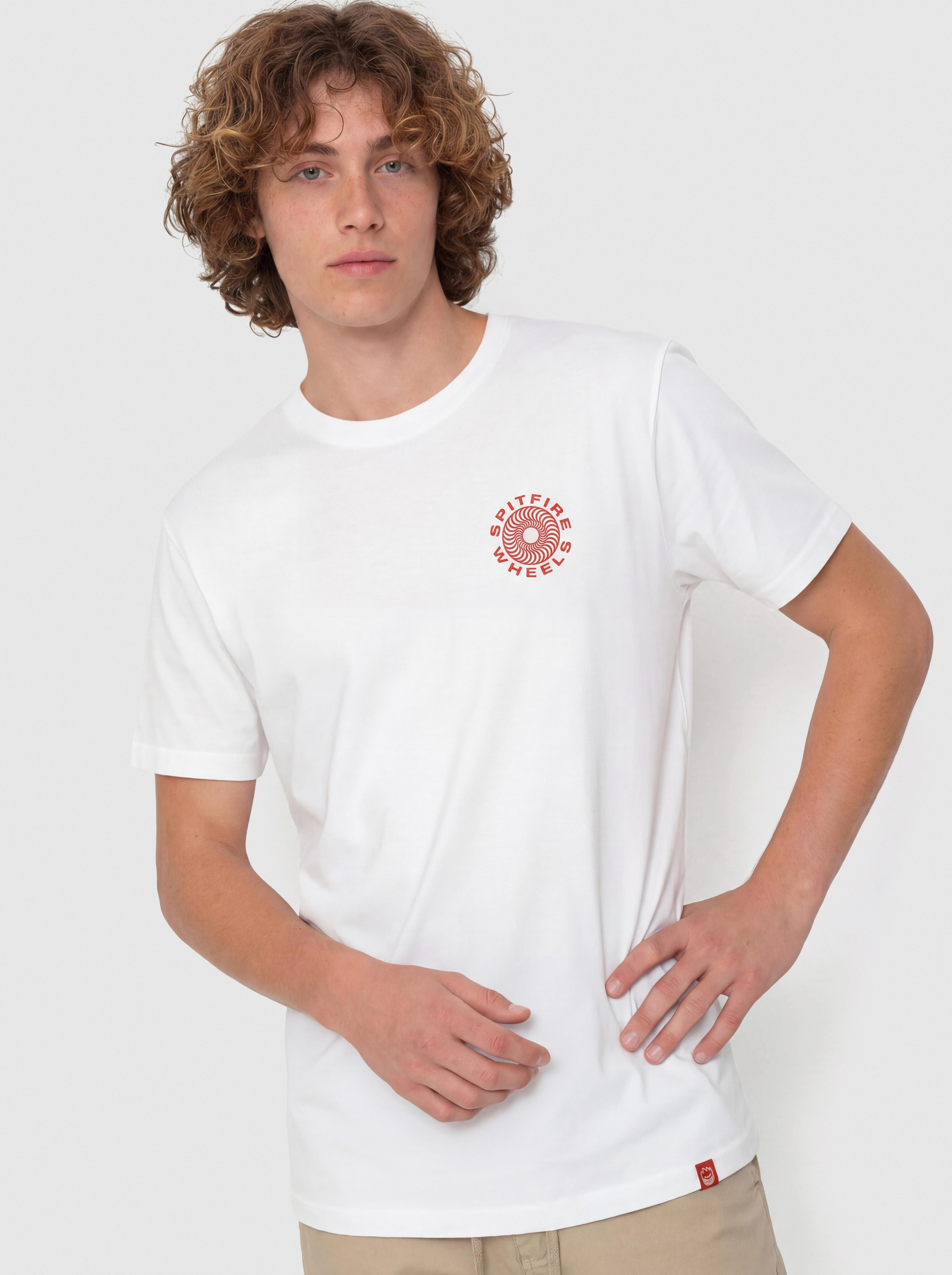 Тениска Spitfire Classic 87 Swirl Fill (white w/red black prints)