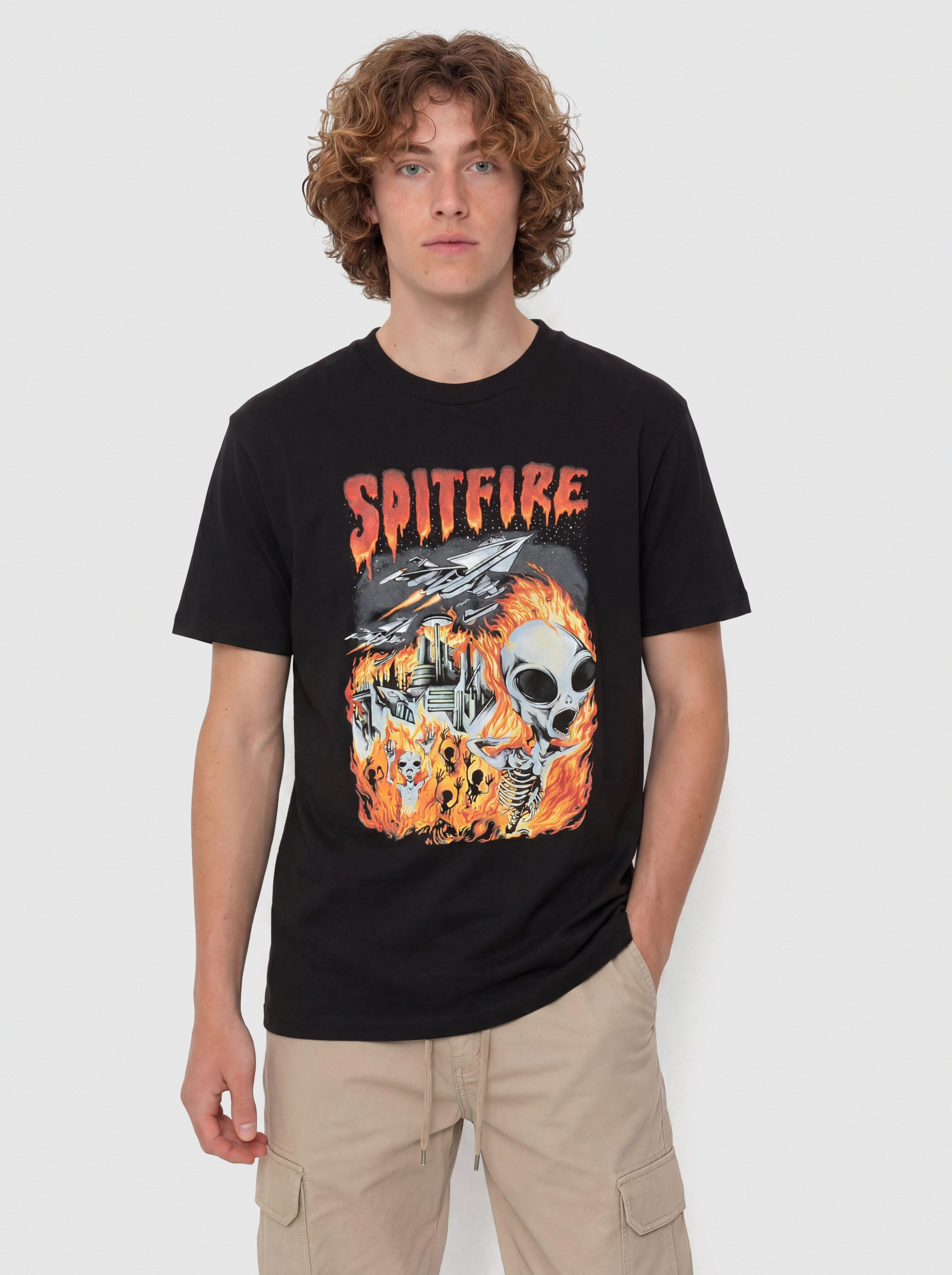 Тениска Spitfire Invasion (black)