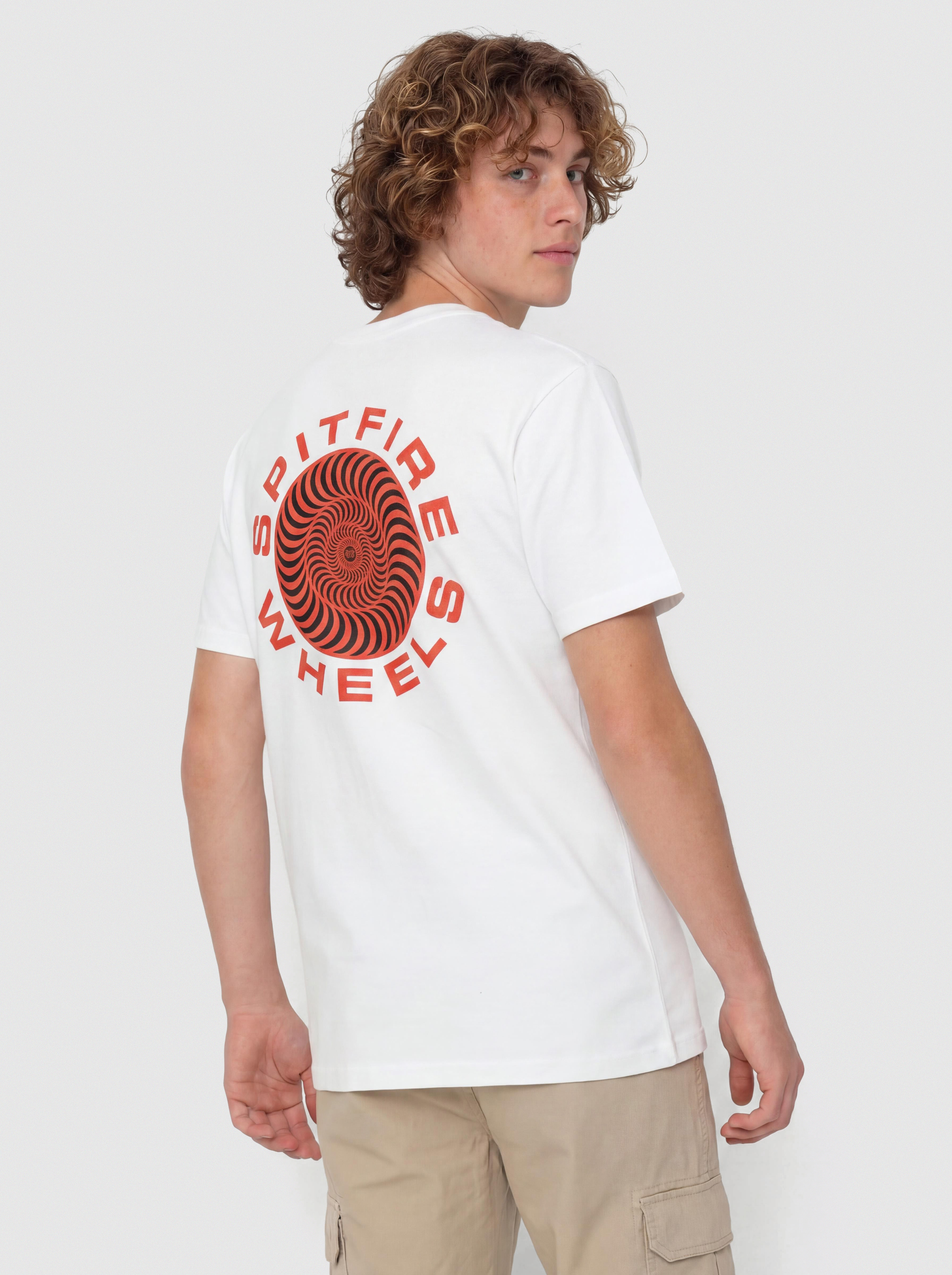Тениска Spitfire Classic 87 Swirl Fill (white w/red black prints)
