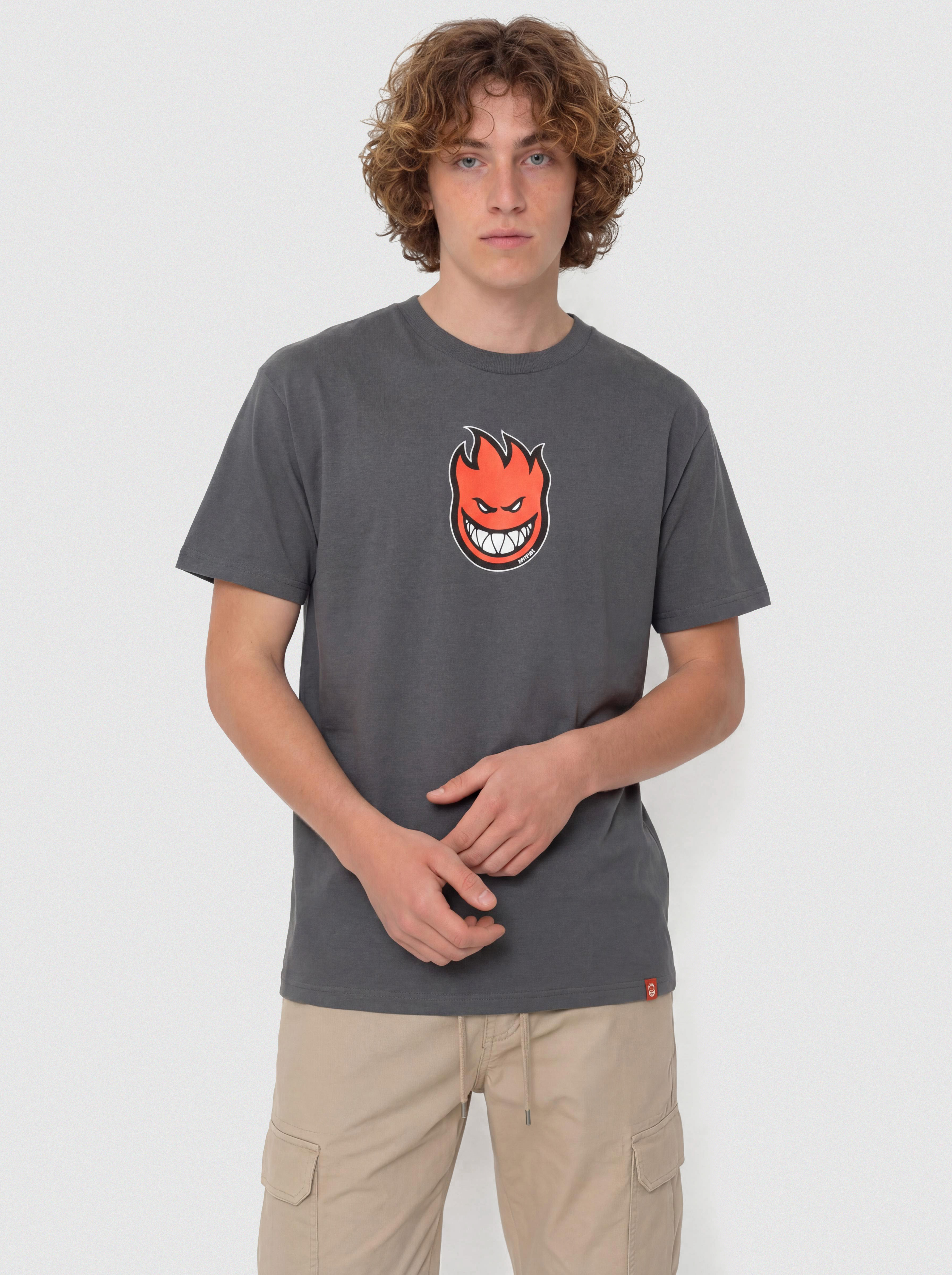 Тениска Spitfire Bighead Mid Fill (charcoal w/red black white print)
