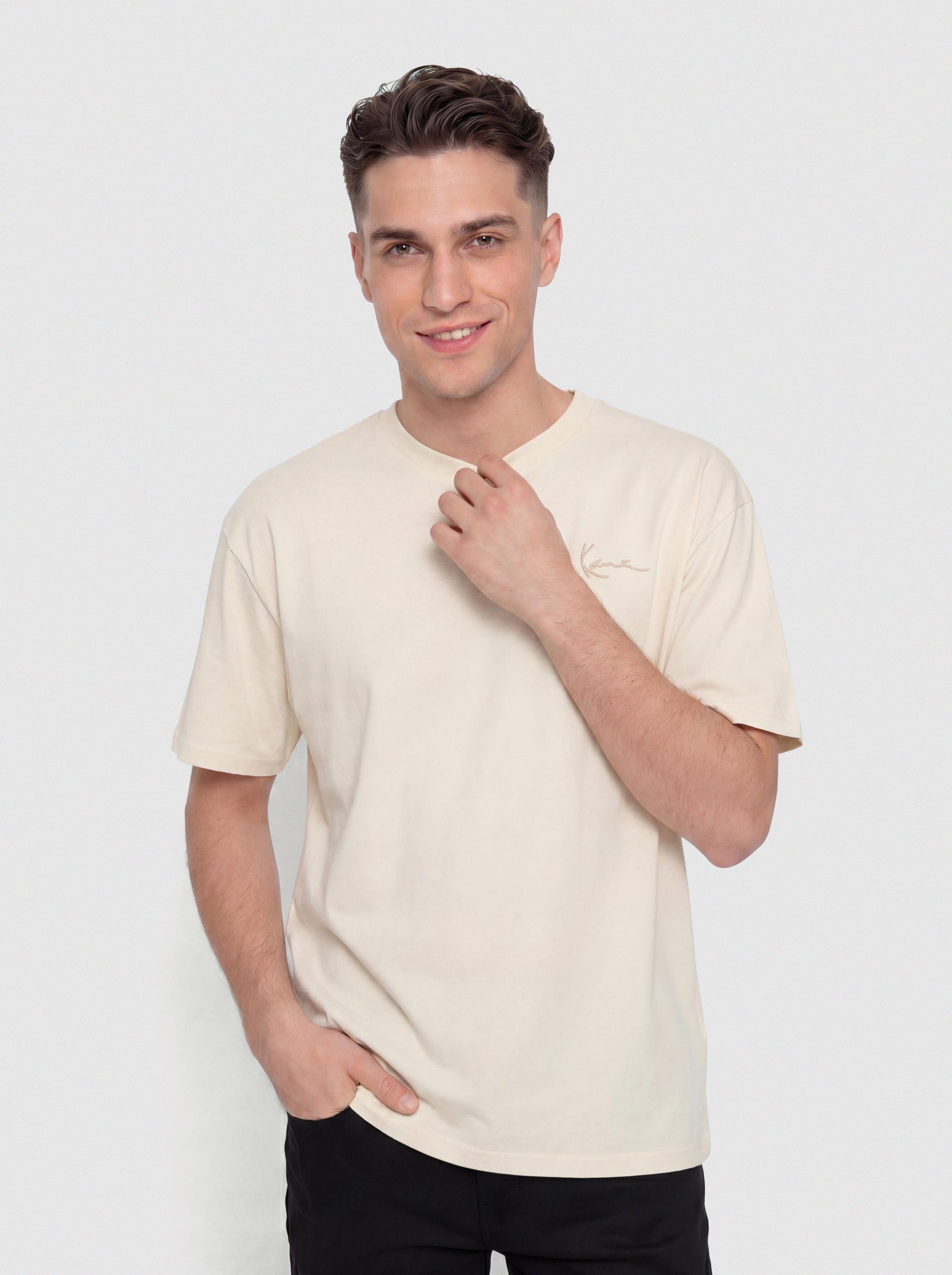 Тениска Karl Kani Signature Washed Oversized (white)