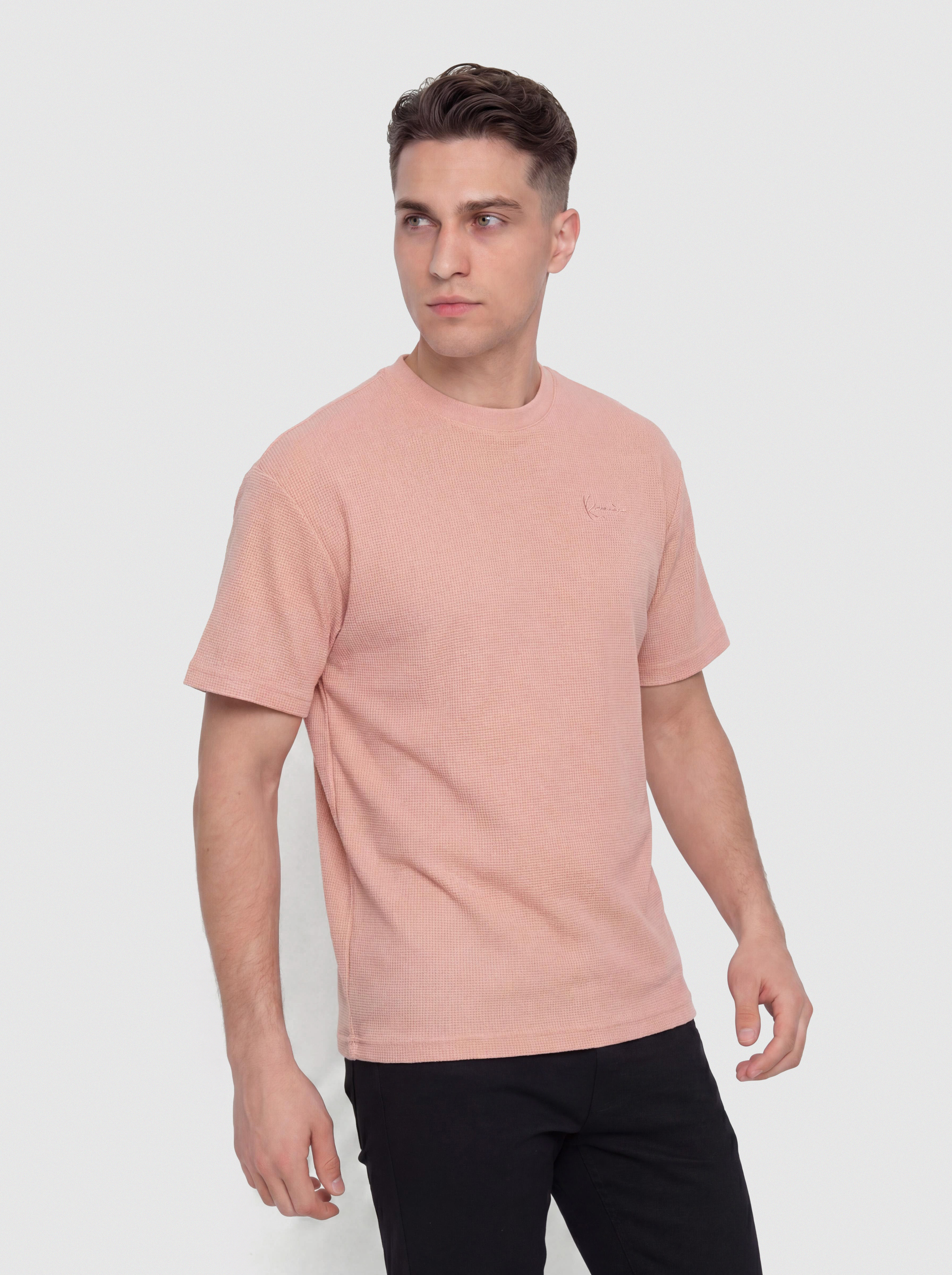 Тениска Karl Kani Signature Waffle Oversized (pink)