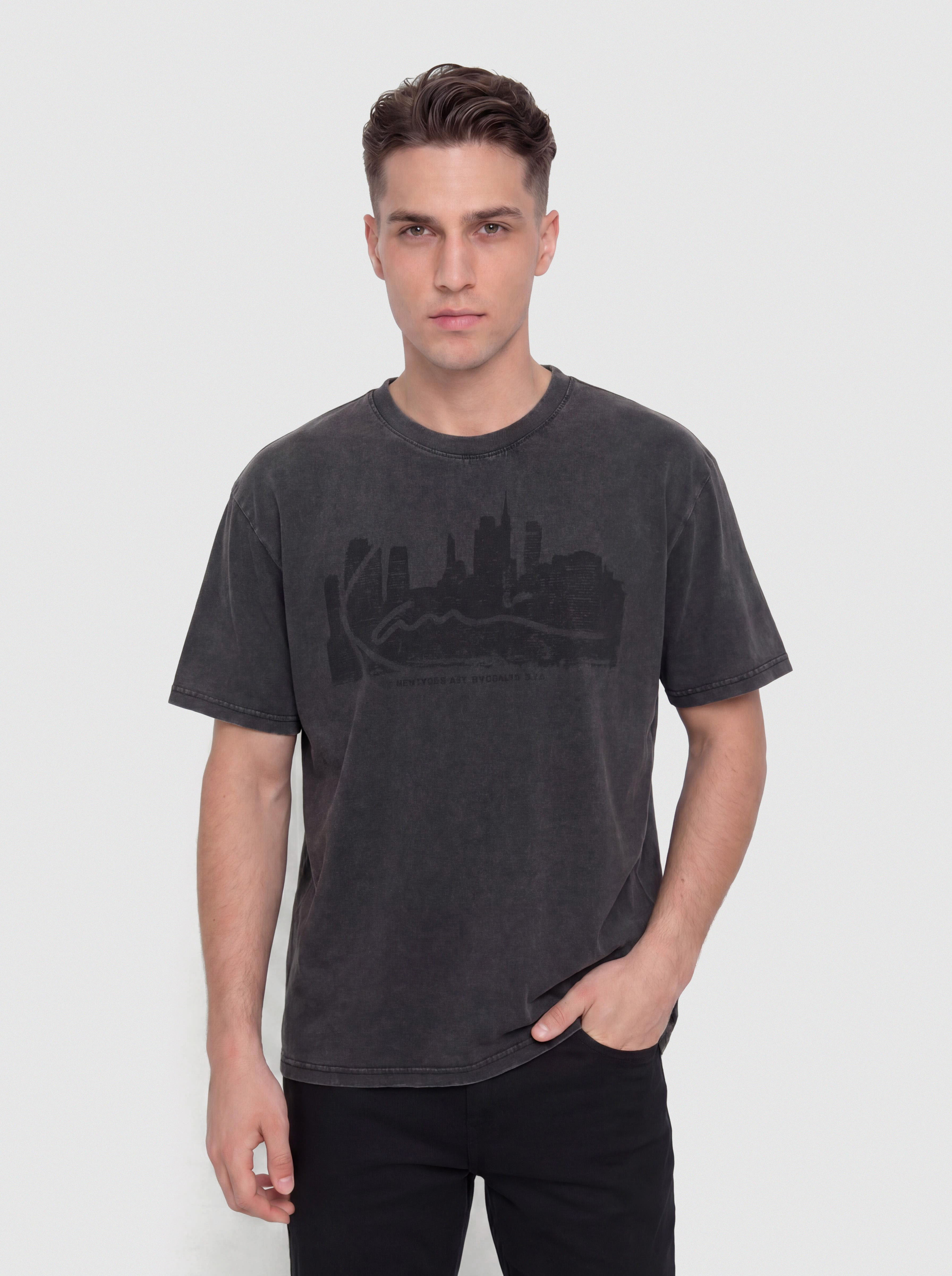 Тениска Karl Kani Signature Skyline Washed Boxy
