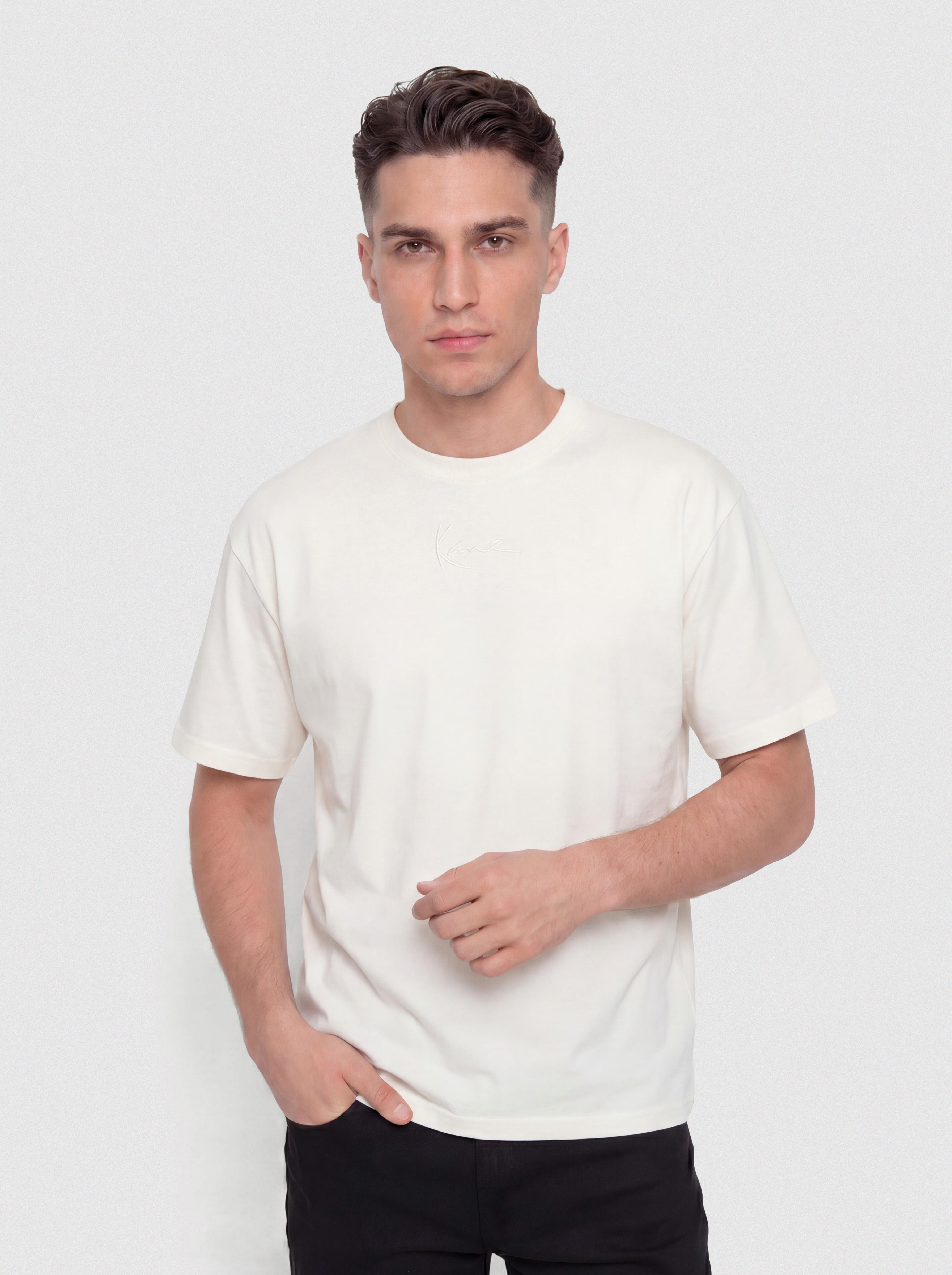Тениска Karl Kani Small Signature Essential (off white)