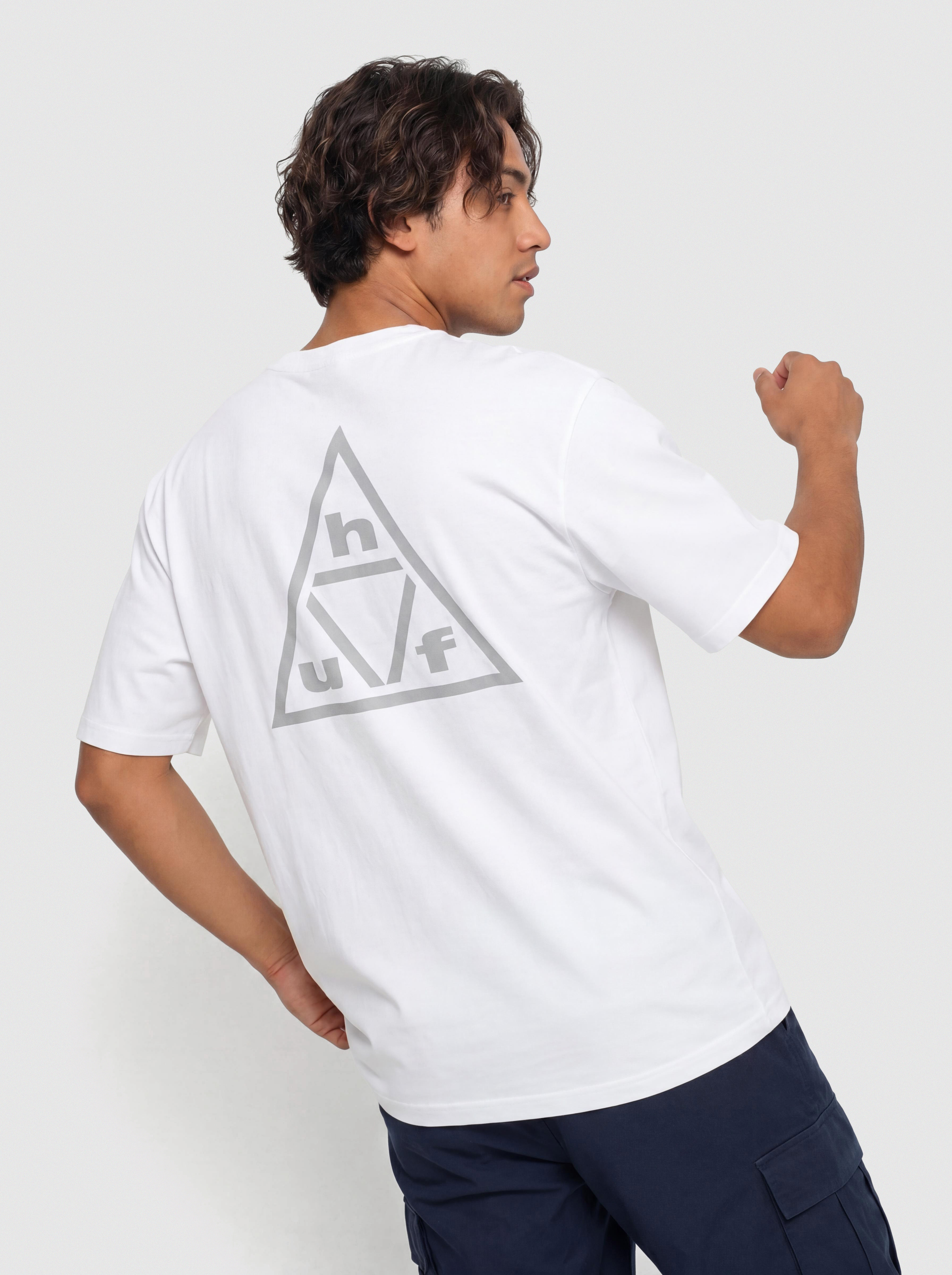 u0422u0435u043du0438u0441u043au0430 HUF Triple Triangle (white/grey)