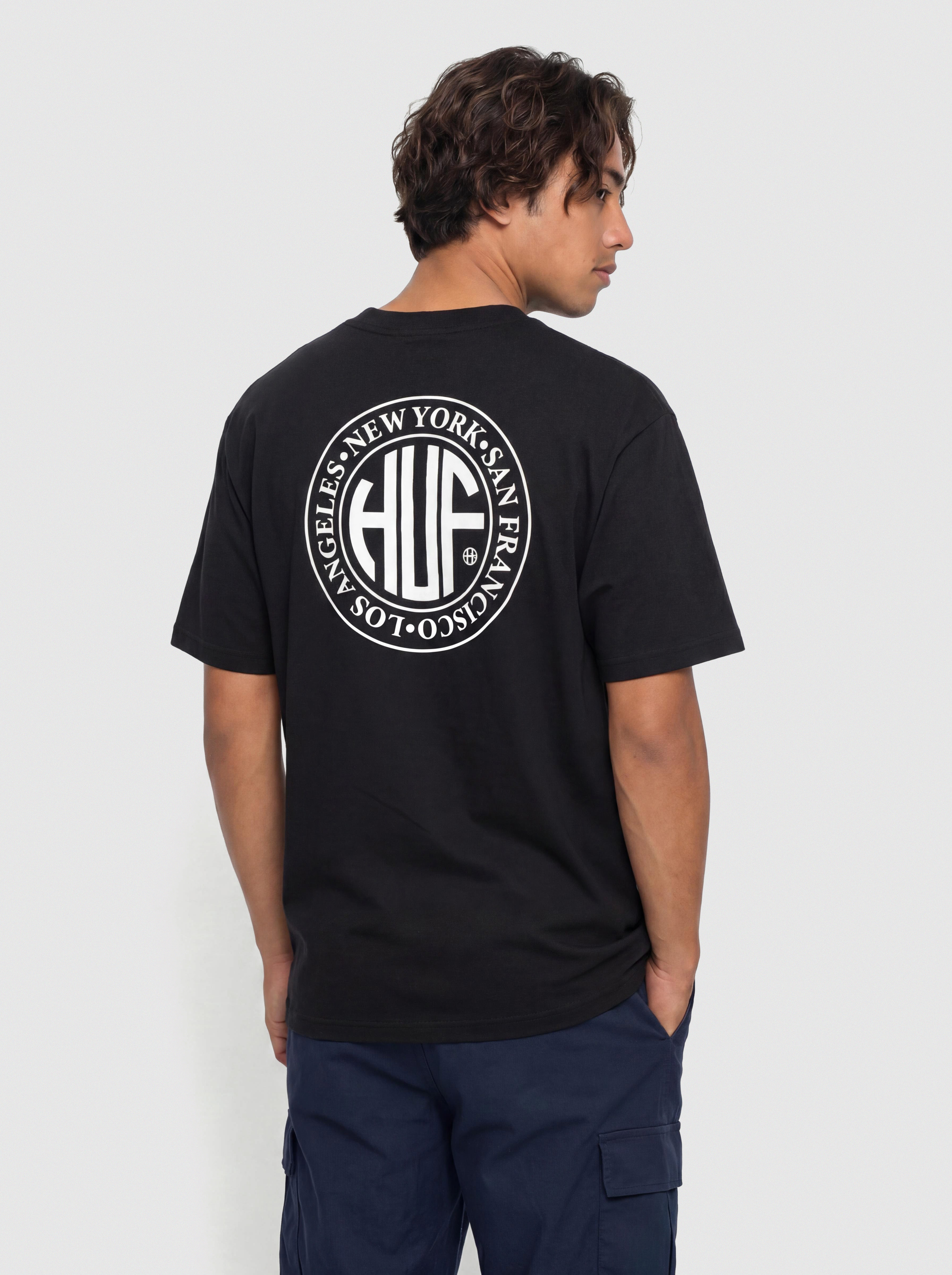 Тениска HUF Regional (black/white)