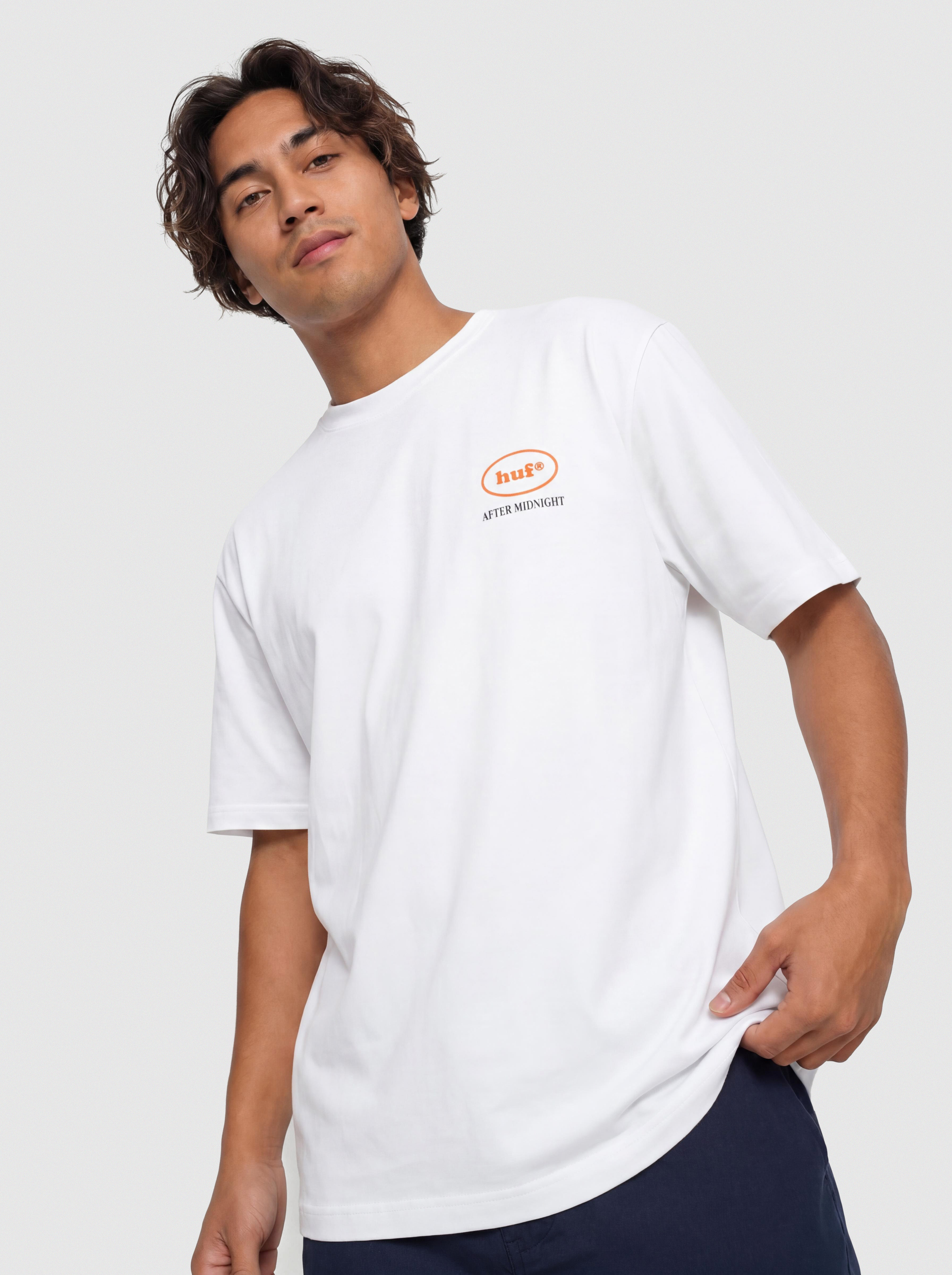 Тениска HUF After Midnight (white)