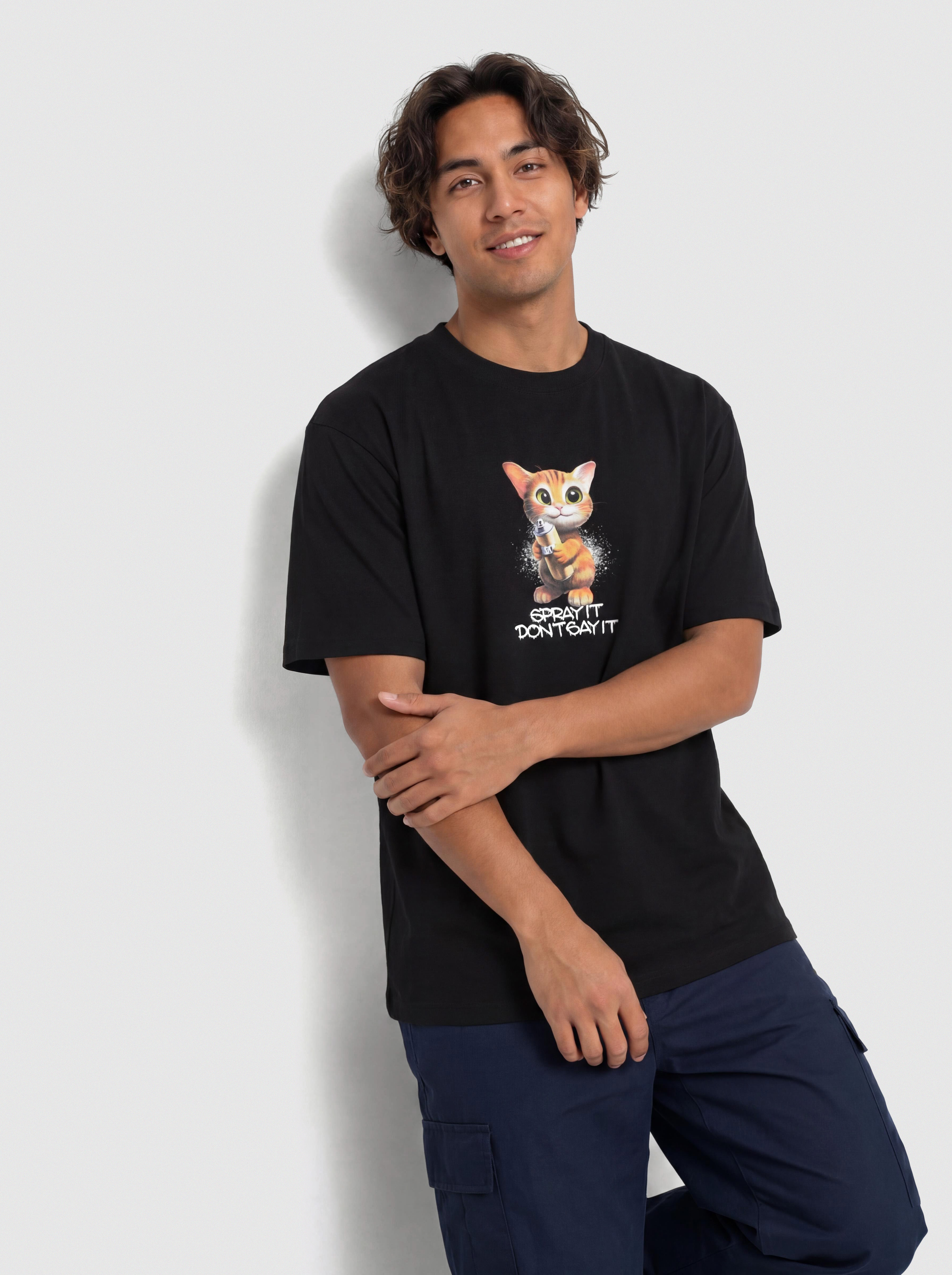 Тениска HUF Spray It (black)