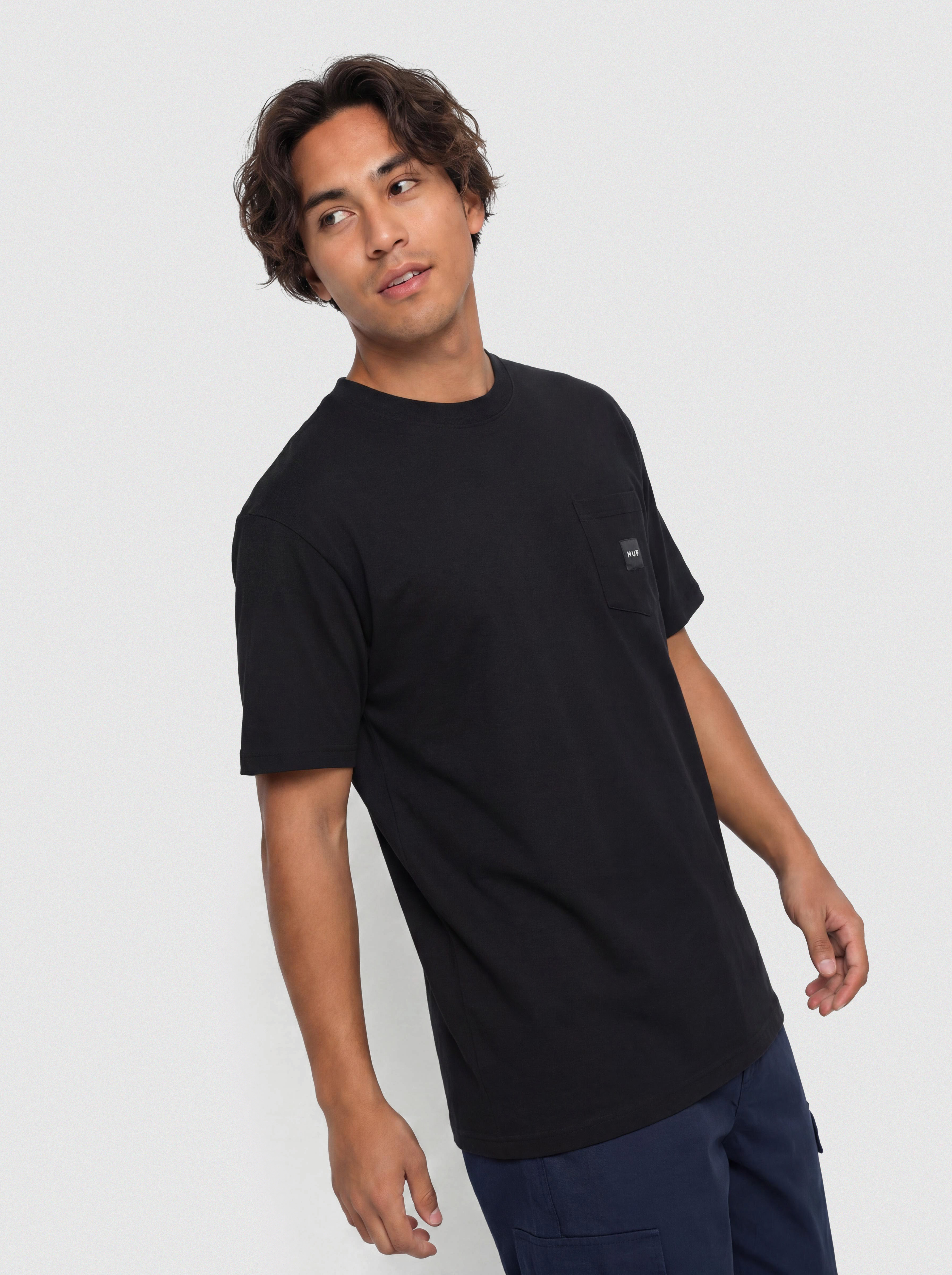 u0422u0435u043du0438u0441u043au0430 HUF Box Logo Pocket (black/black)