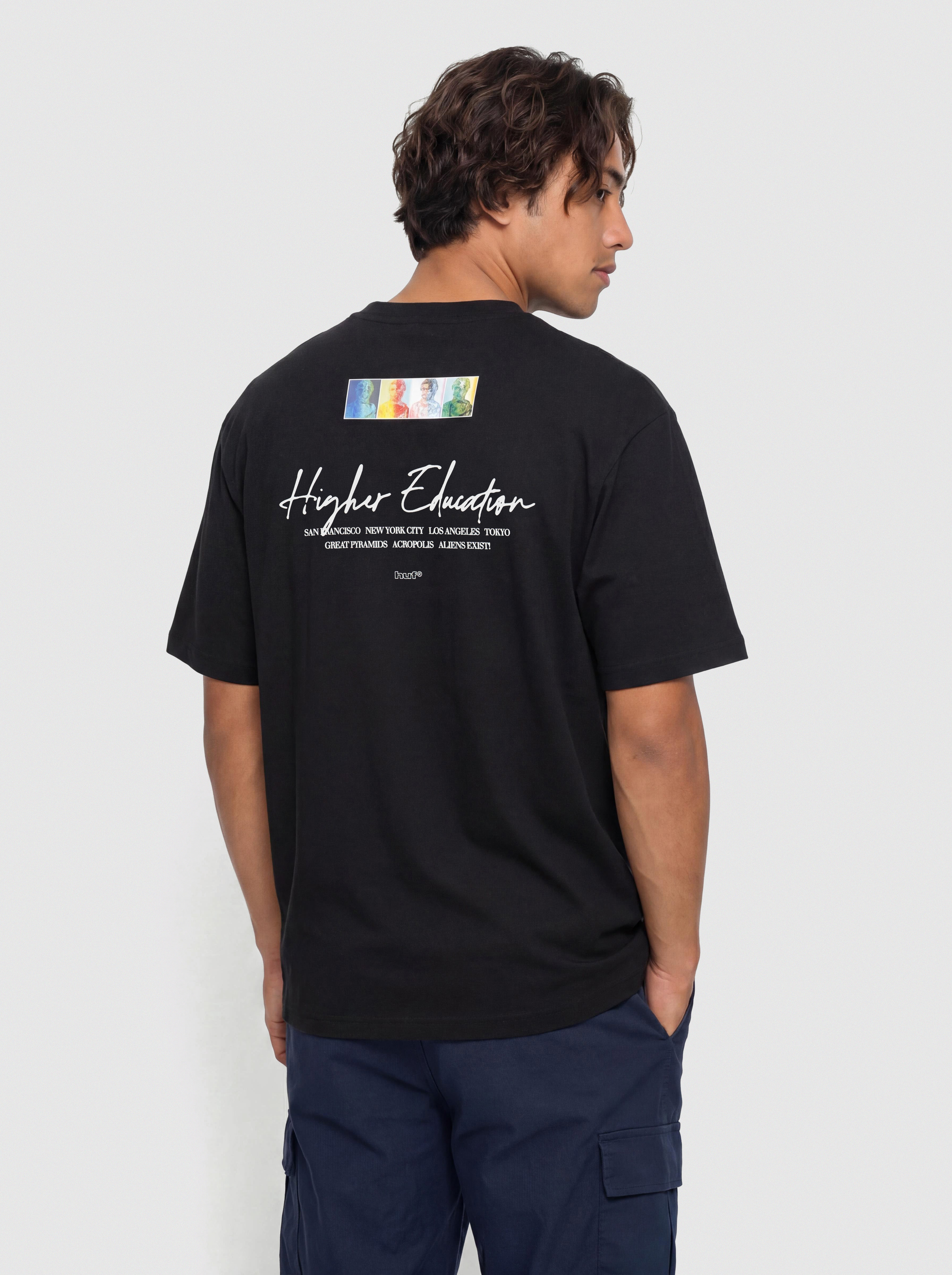 Тениска HUF Higher Education (black)