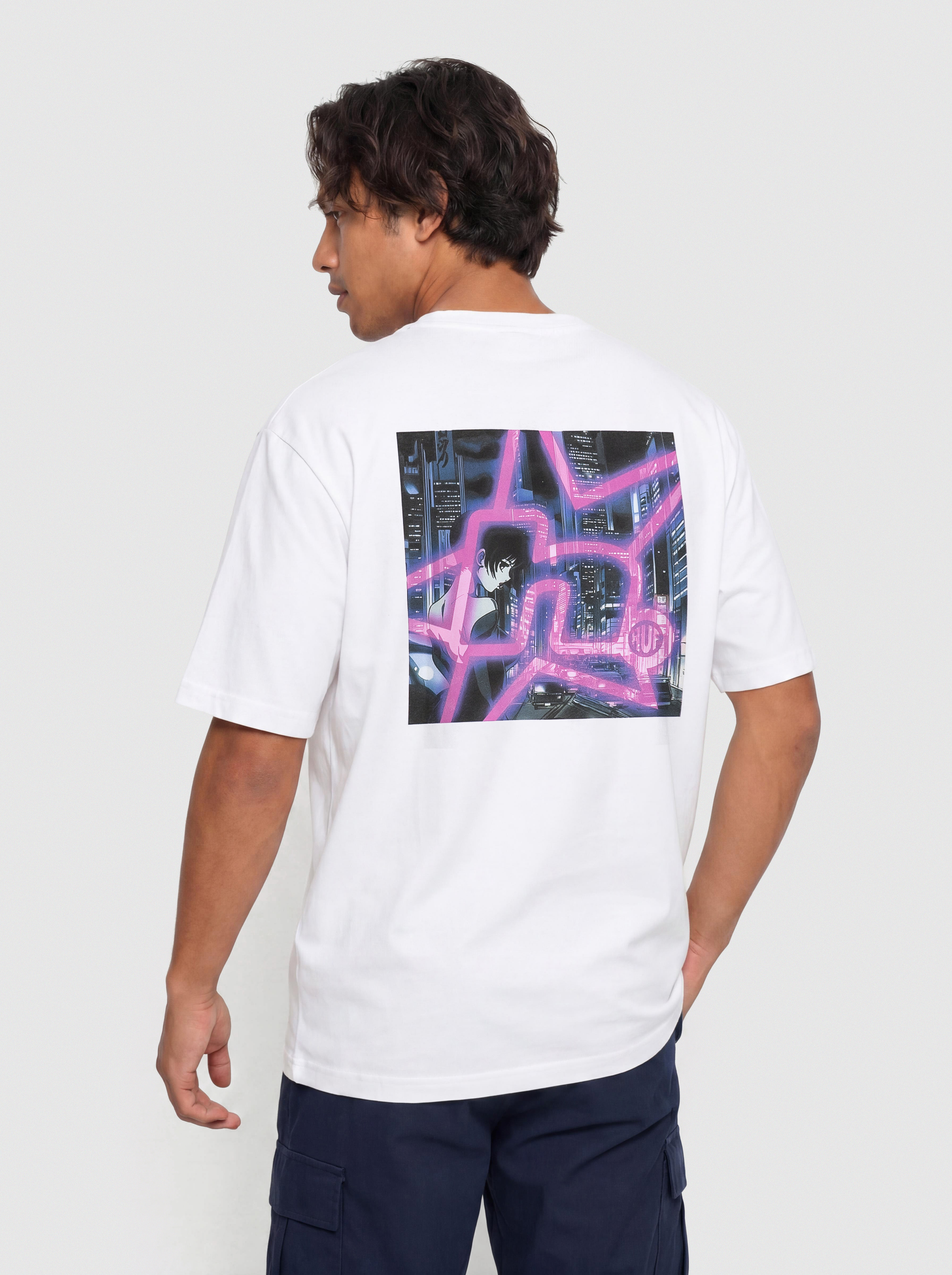 Тениска HUF Cyberpunk (white)