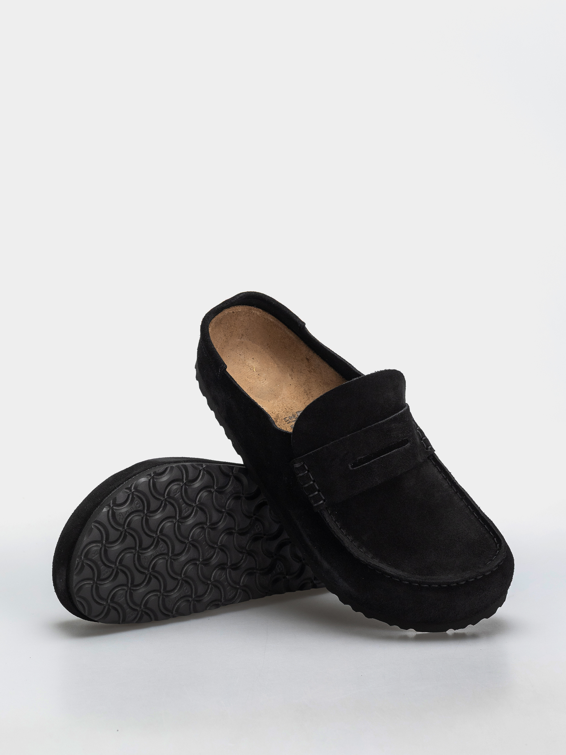 Чехли Birkenstock Naples Wrapped Suede Leather Regular (black)
