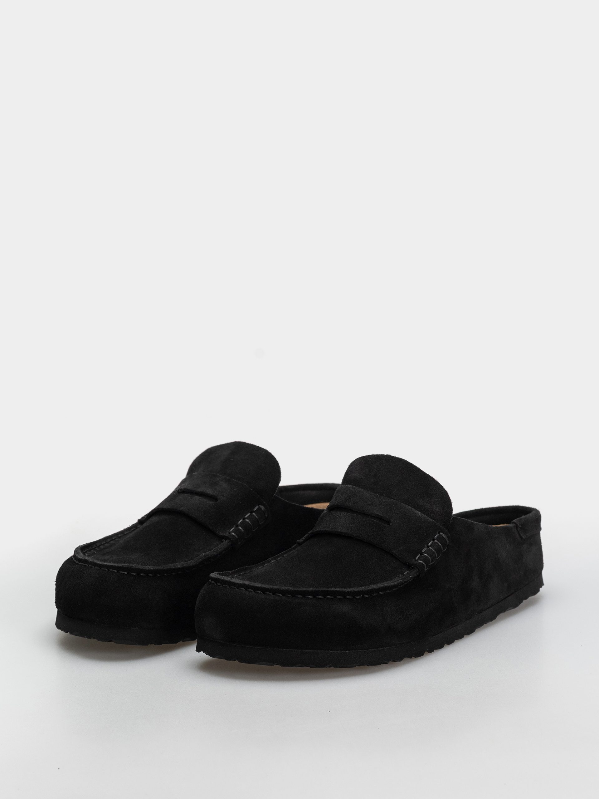 Чехли Birkenstock Naples Wrapped Suede Leather Regular (black)