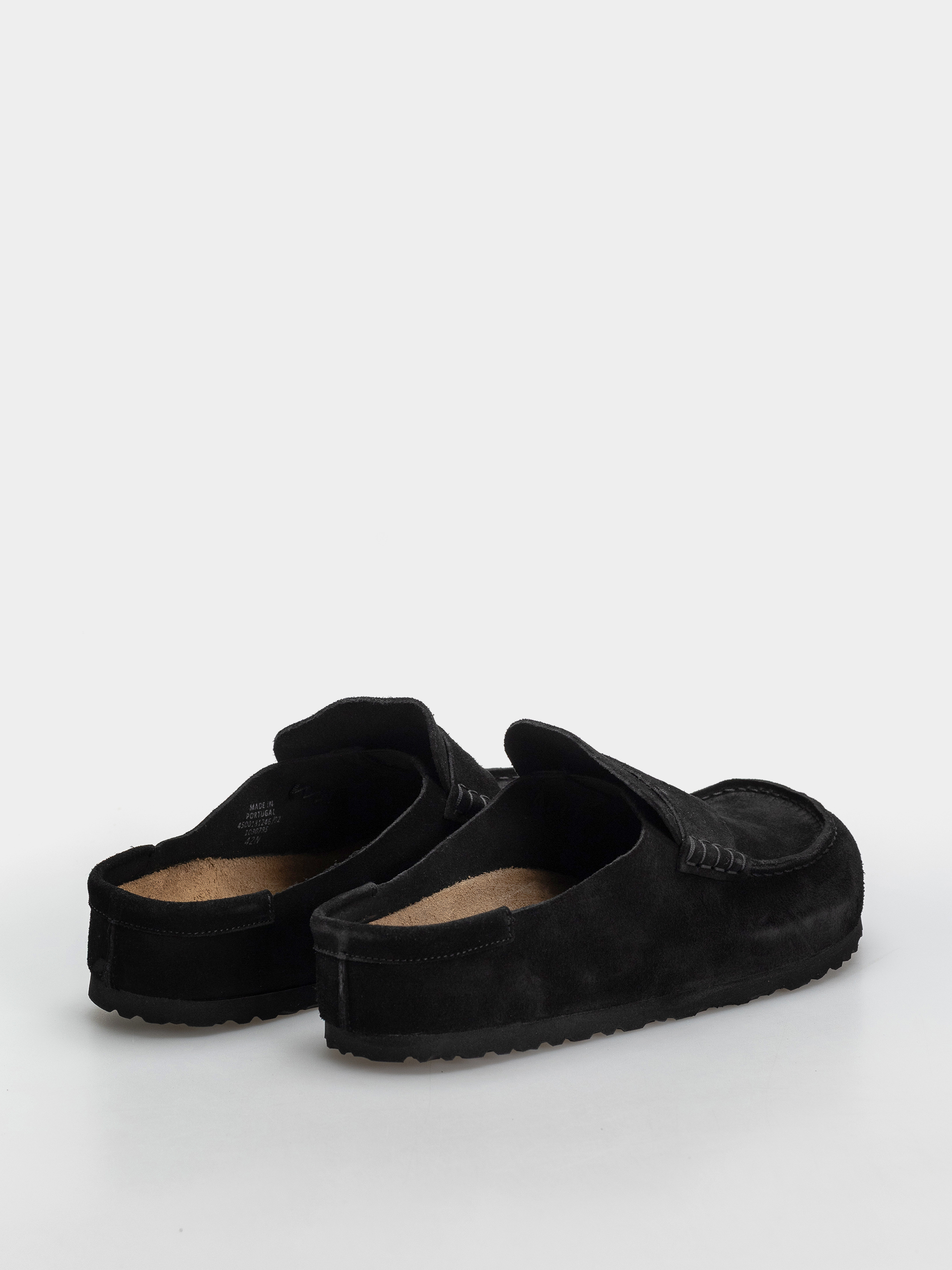 Чехли Birkenstock Naples Wrapped Suede Leather Regular (black)