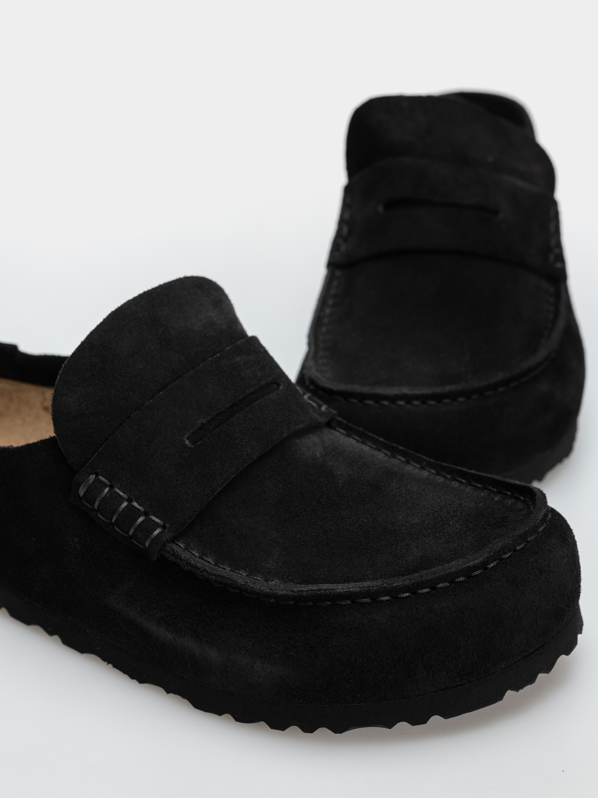 Чехли Birkenstock Naples Wrapped Suede Leather Regular (black)