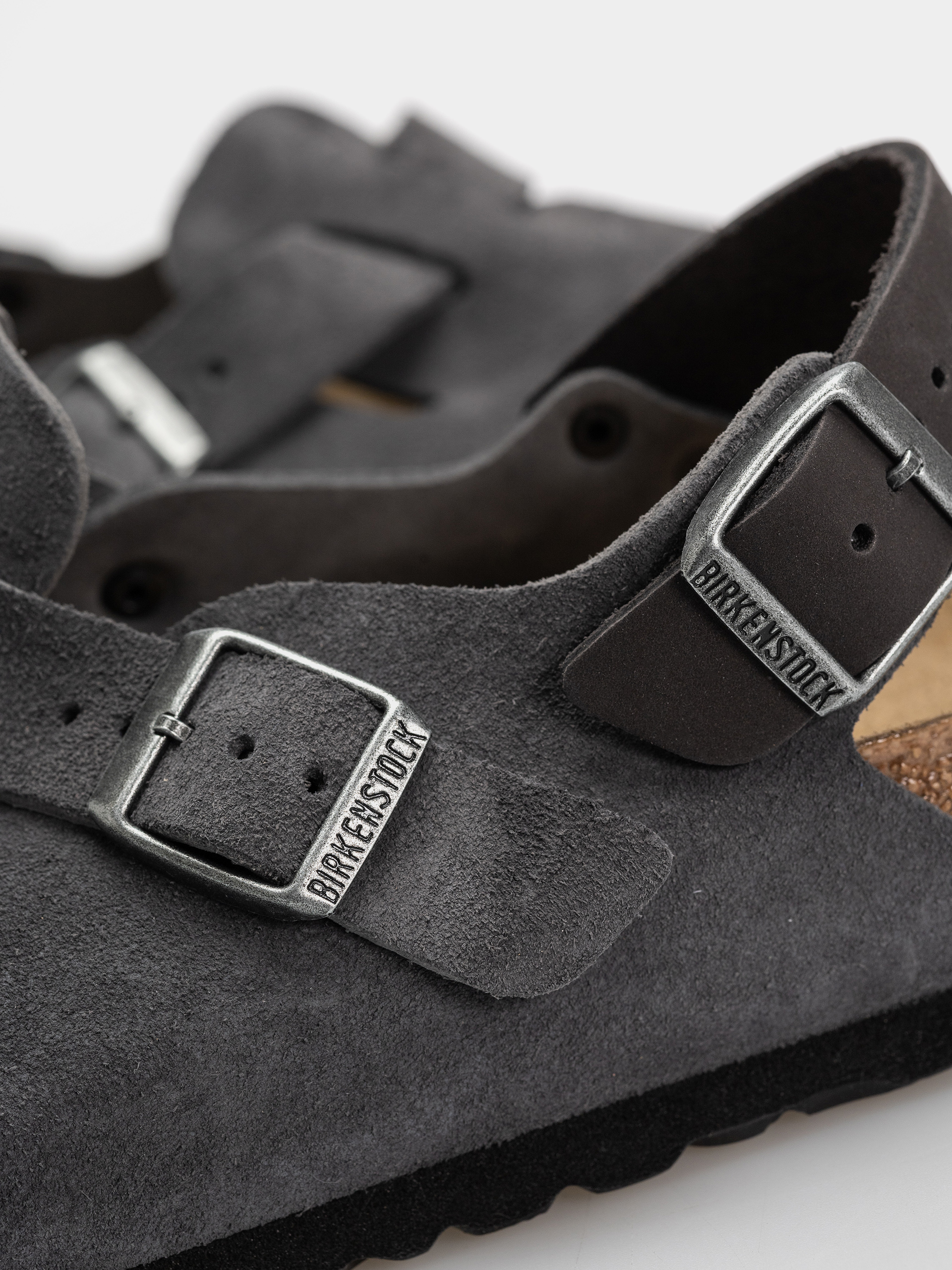 Чехли Birkenstock Tokio Suede Leather Regular (charcoal)