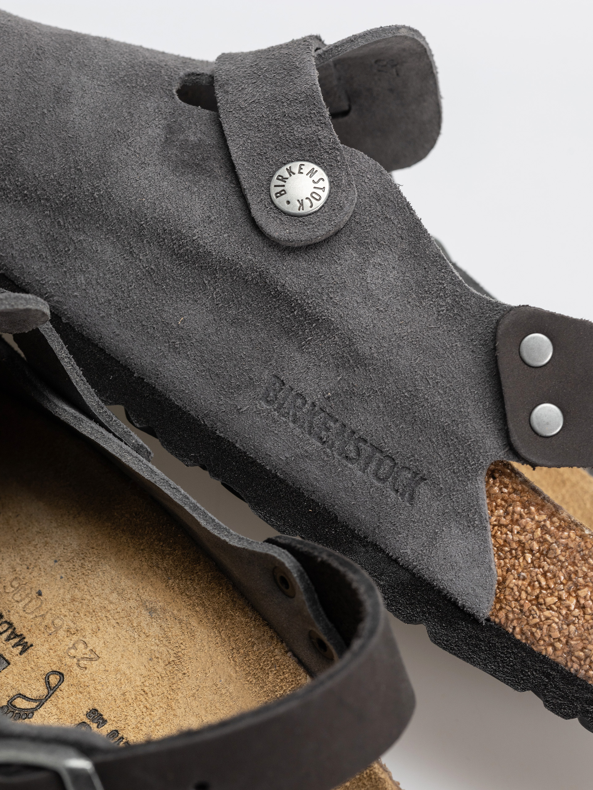 Чехли Birkenstock Tokio Suede Leather Regular (charcoal)