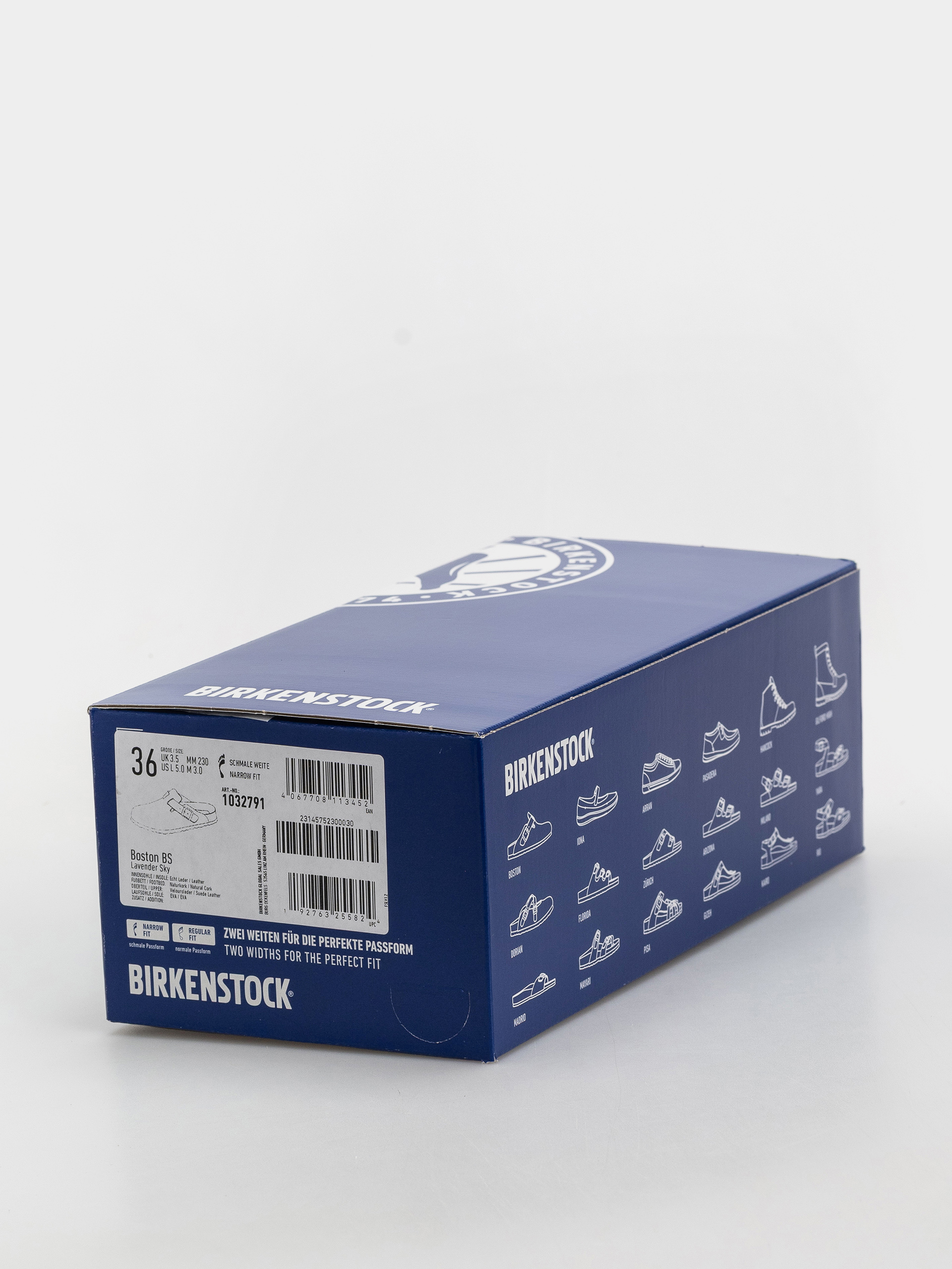 Чехли Birkenstock Boston Suede Leather Narrow (lavender sky)