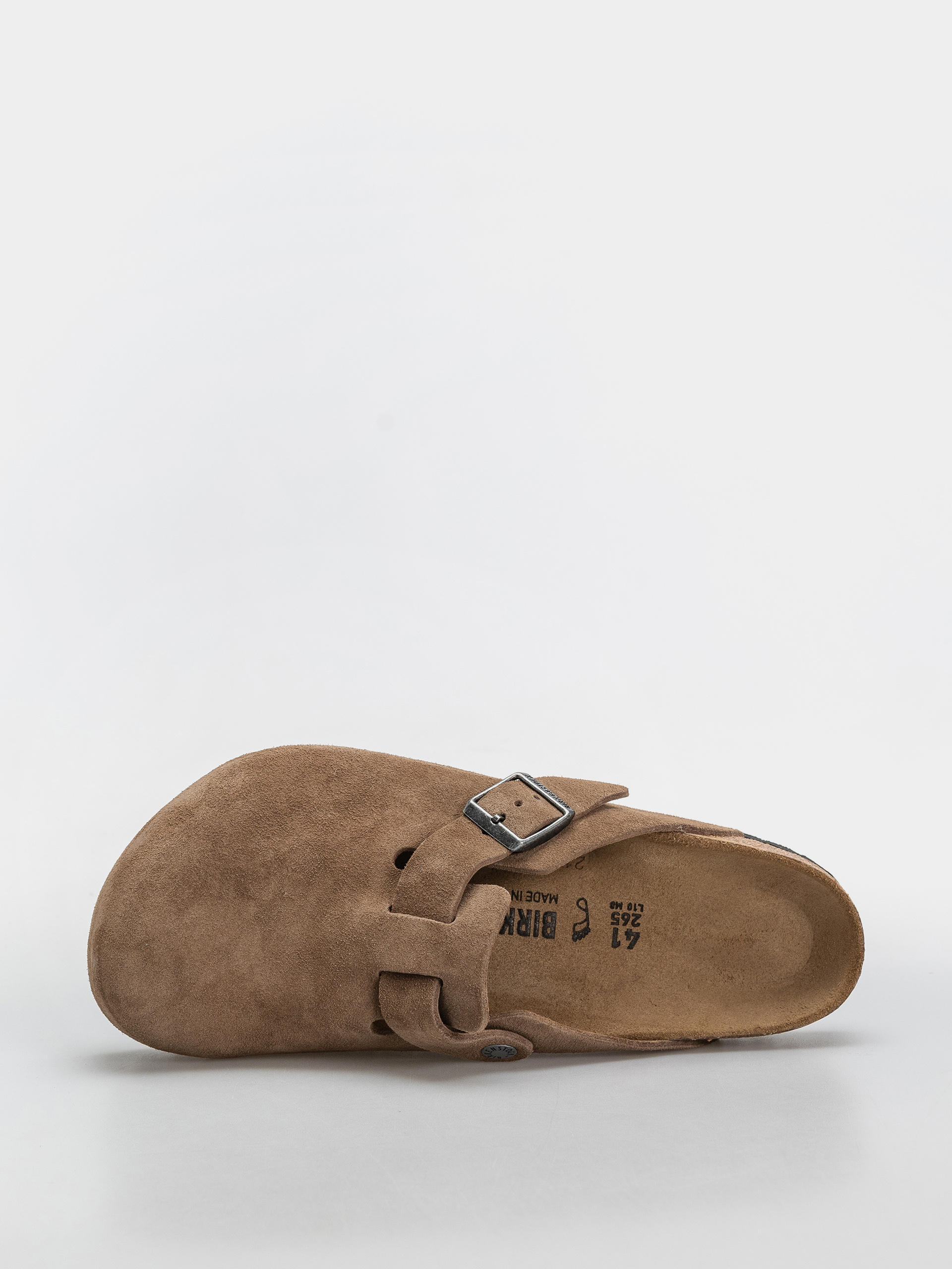 Чехли Birkenstock Boston Suede Leather Regular (dark tea)