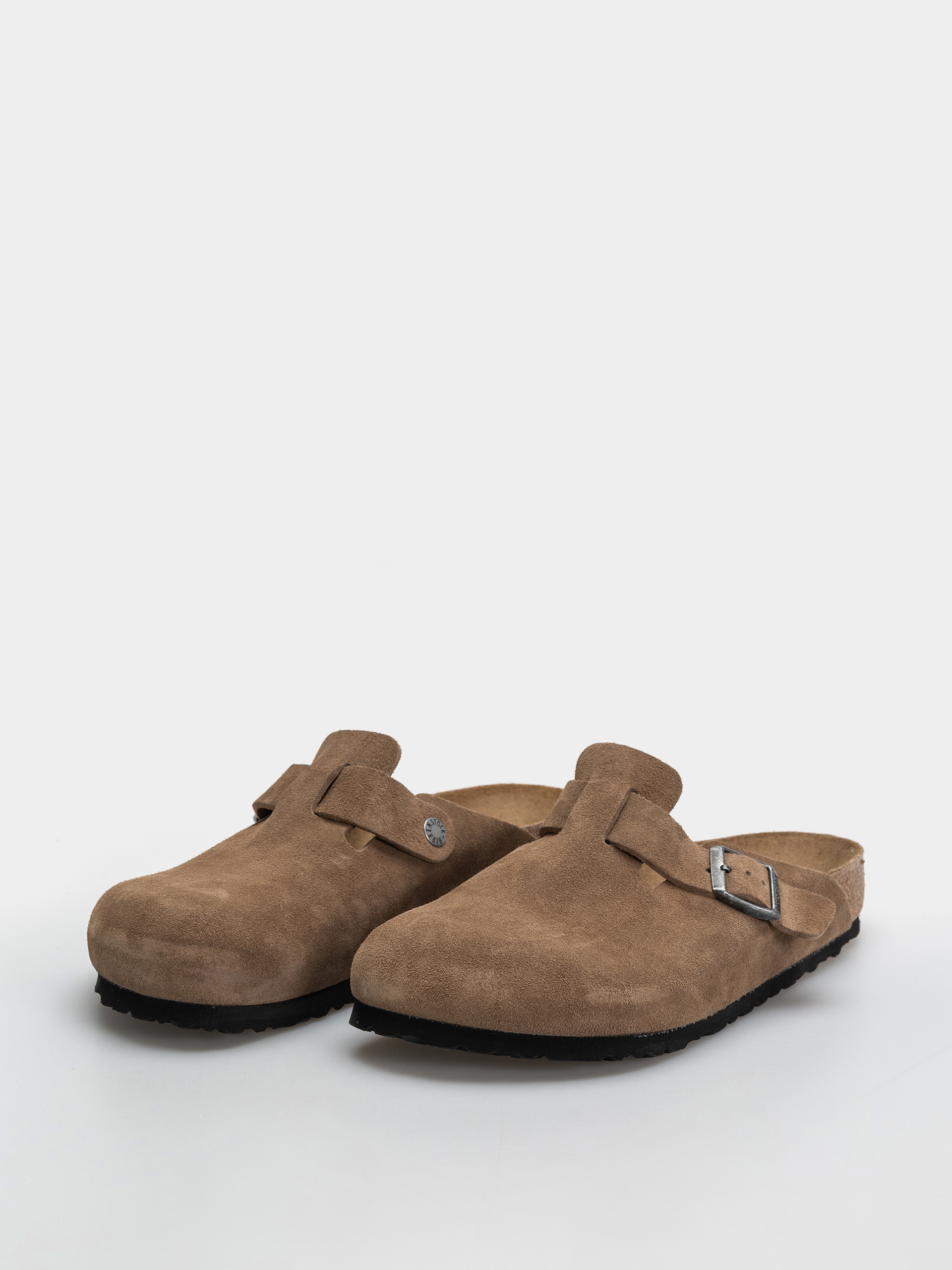 Чехли Birkenstock Boston Suede Leather Regular (dark tea)