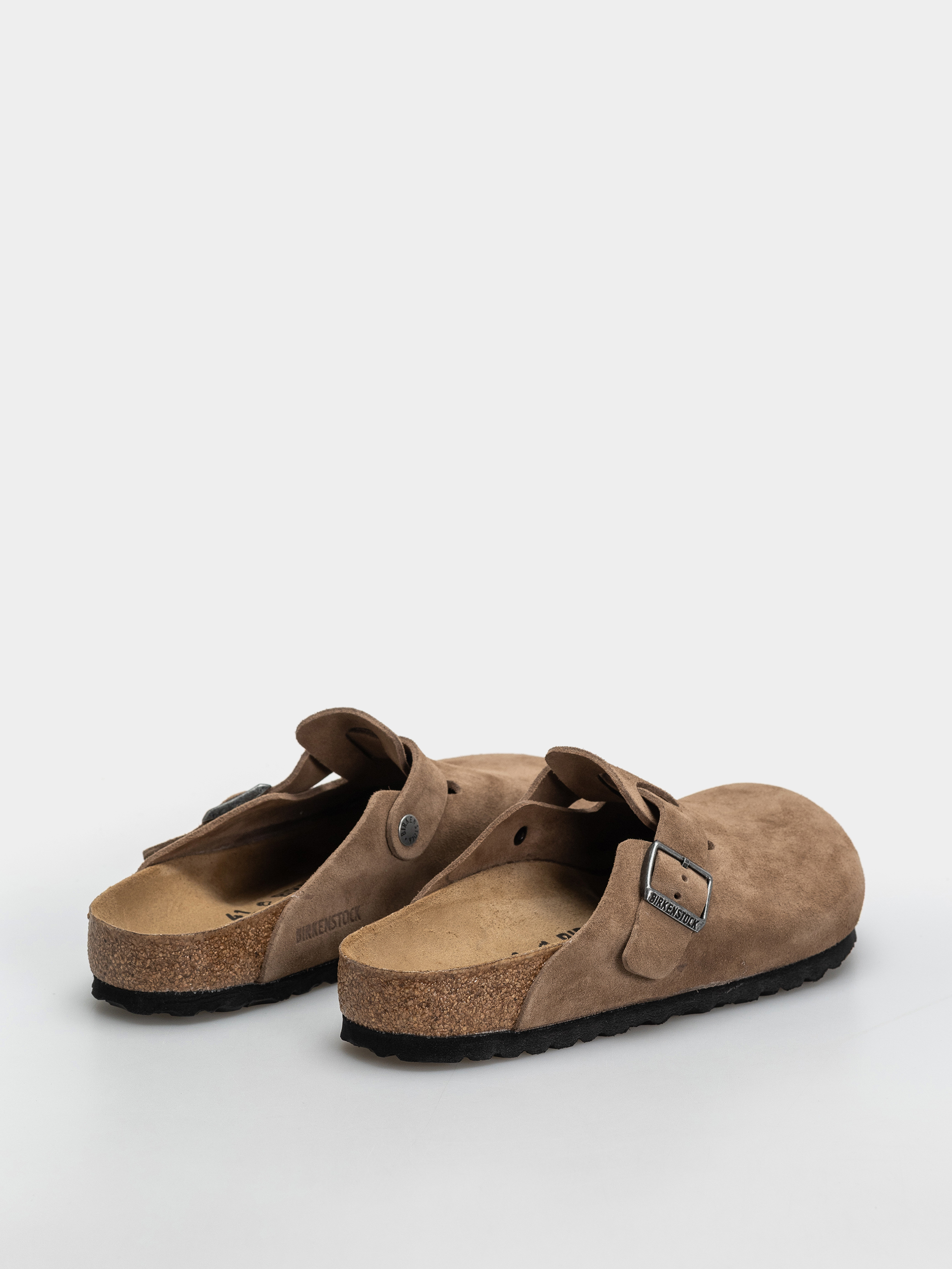 Чехли Birkenstock Boston Suede Leather Regular (dark tea)