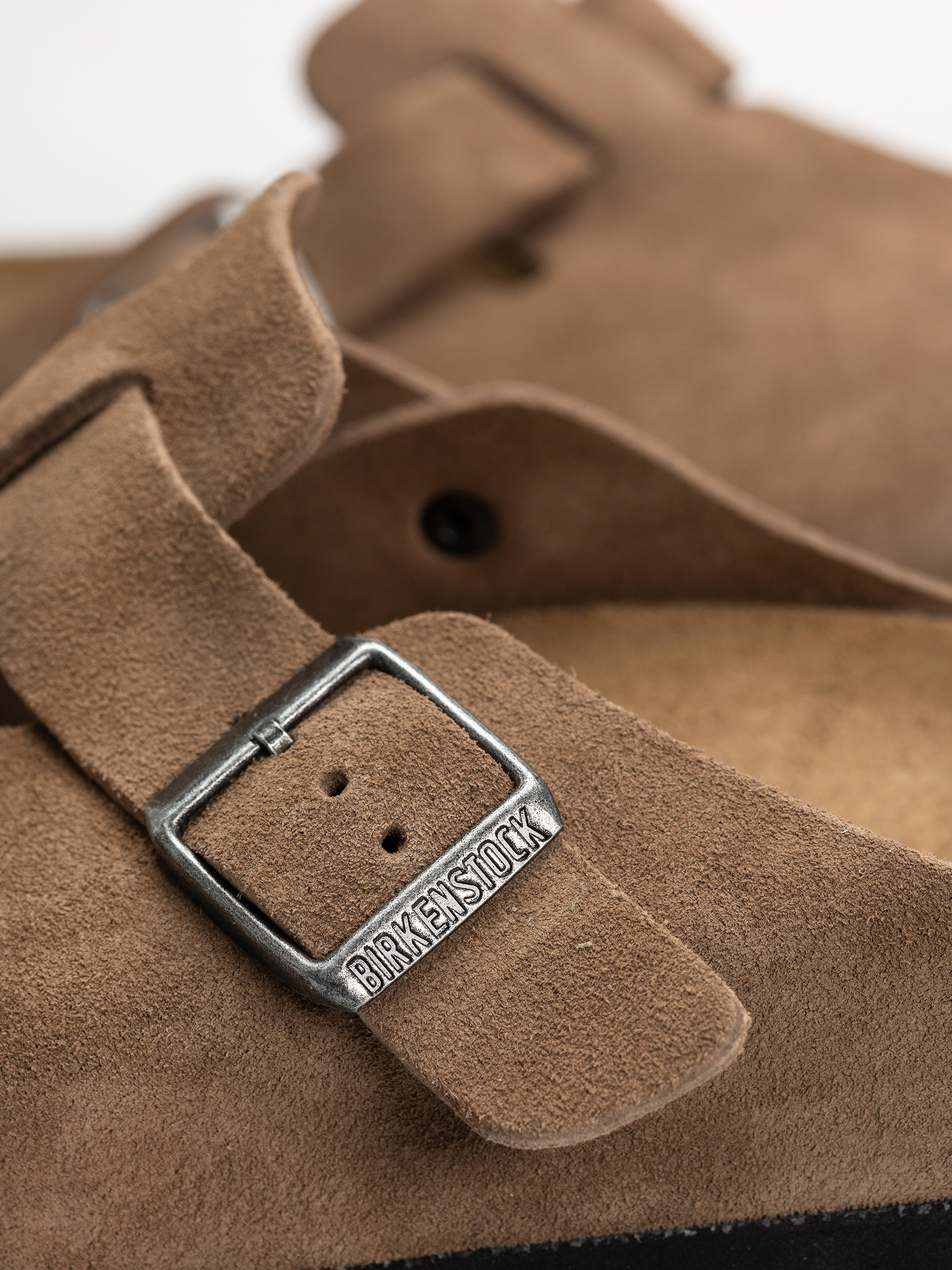 Чехли Birkenstock Boston Suede Leather Regular (dark tea)