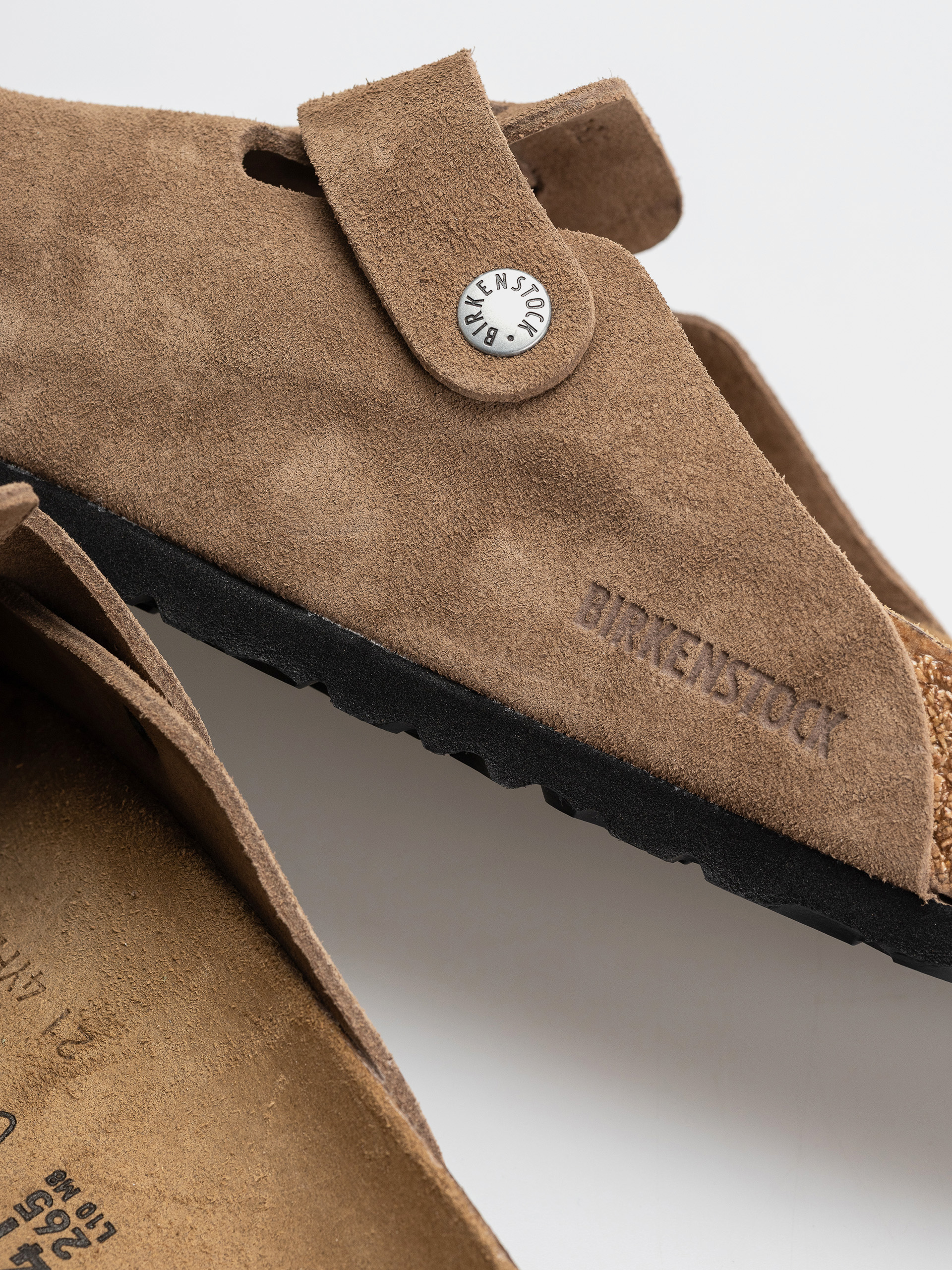 Чехли Birkenstock Boston Suede Leather Regular (dark tea)