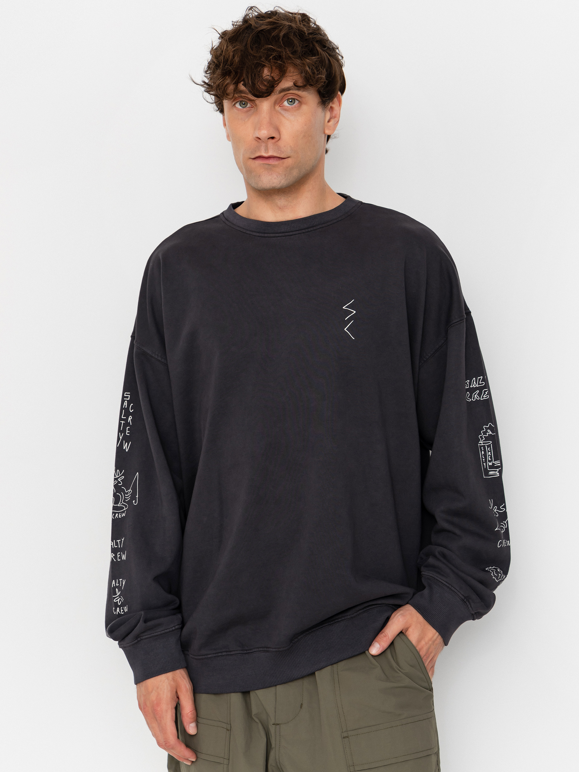 u0421u0443u0438u0442u0448u044au0440u0442 Salty Crew Reel Lb Crewneck (pirate black)